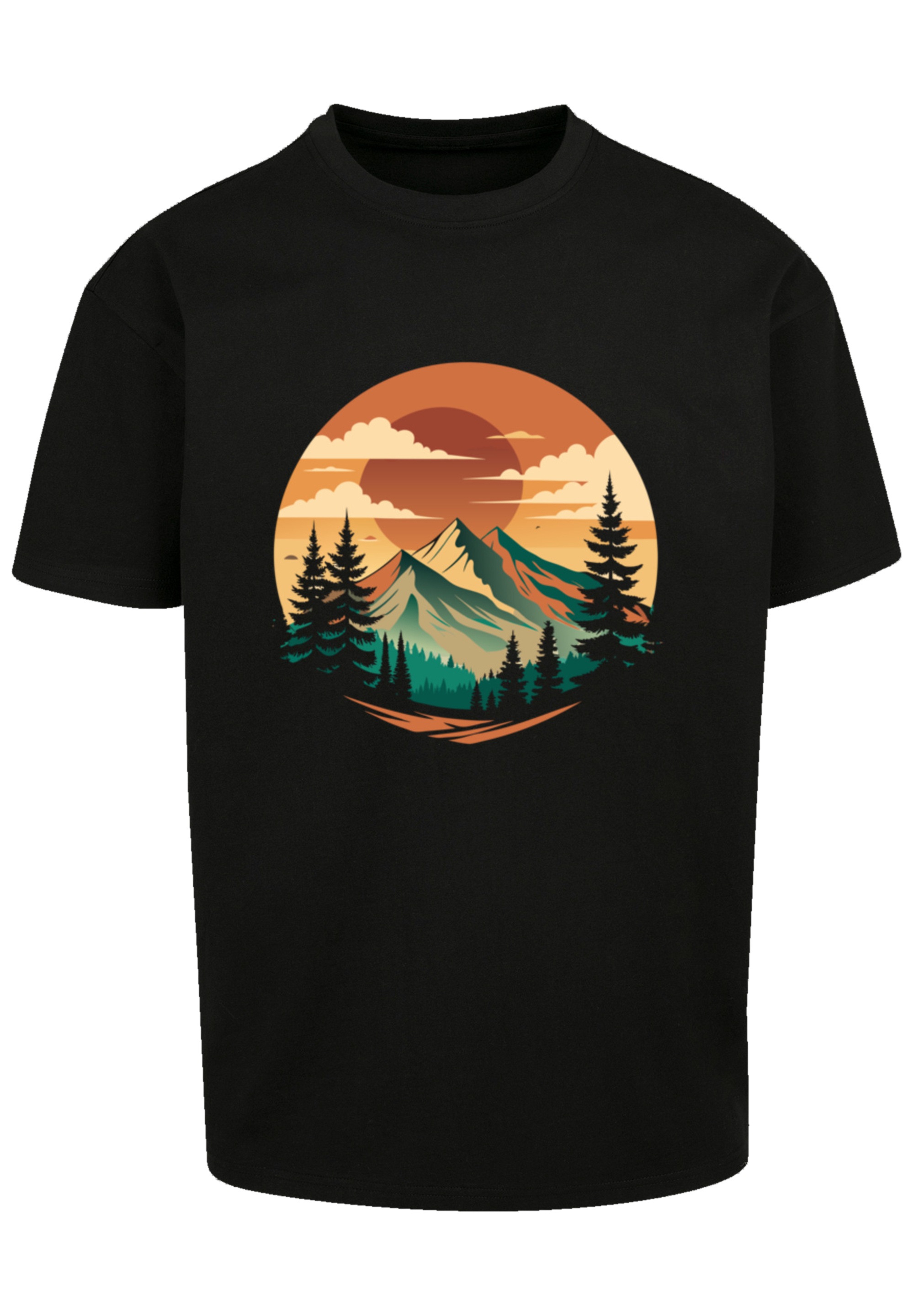 F4NT4STIC T-Shirt »Sonnenuntergang Berglandschaft«, Premium Qualität