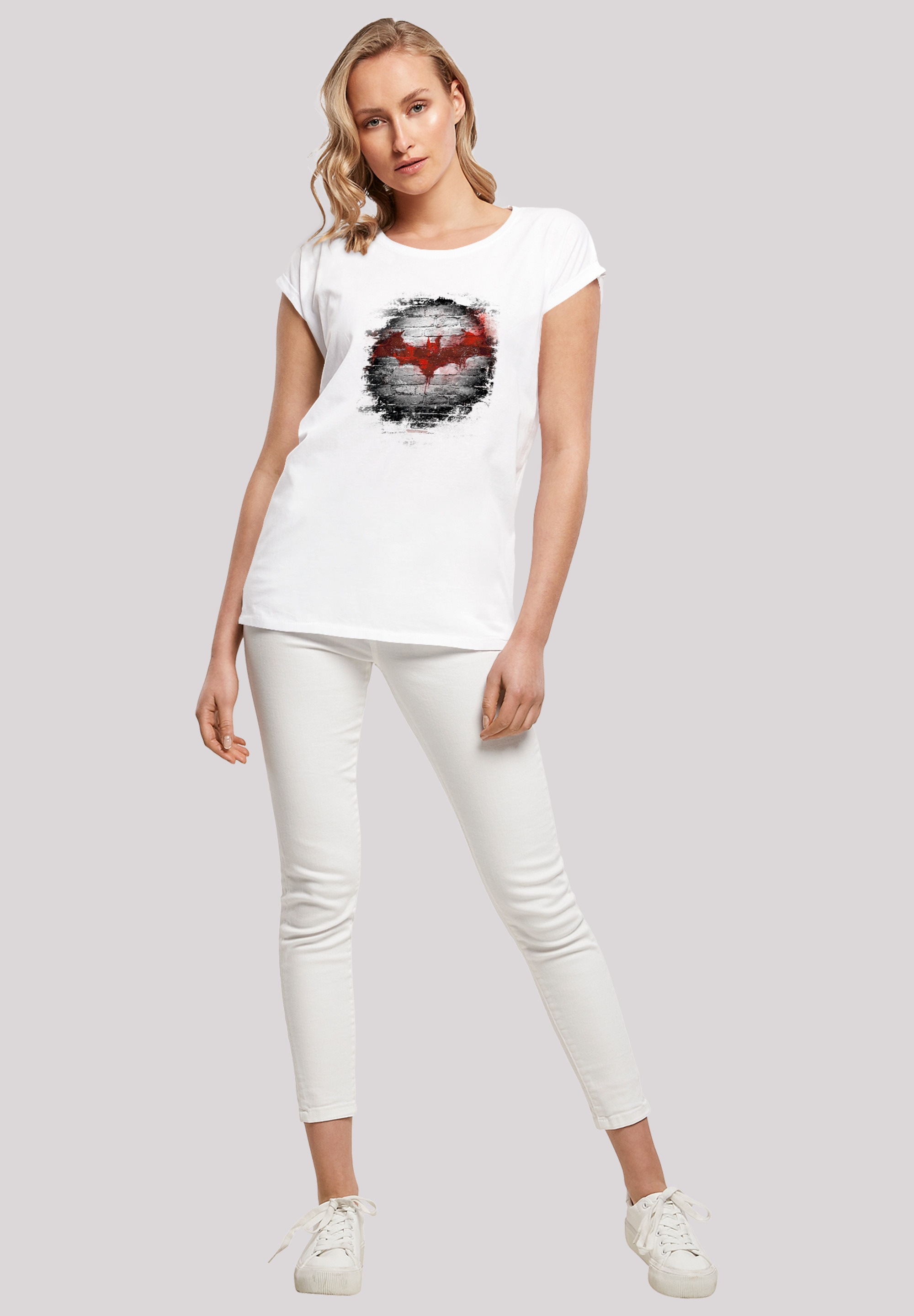 F4NT4STIC T-Shirt »Batman Logo Wall'« Print