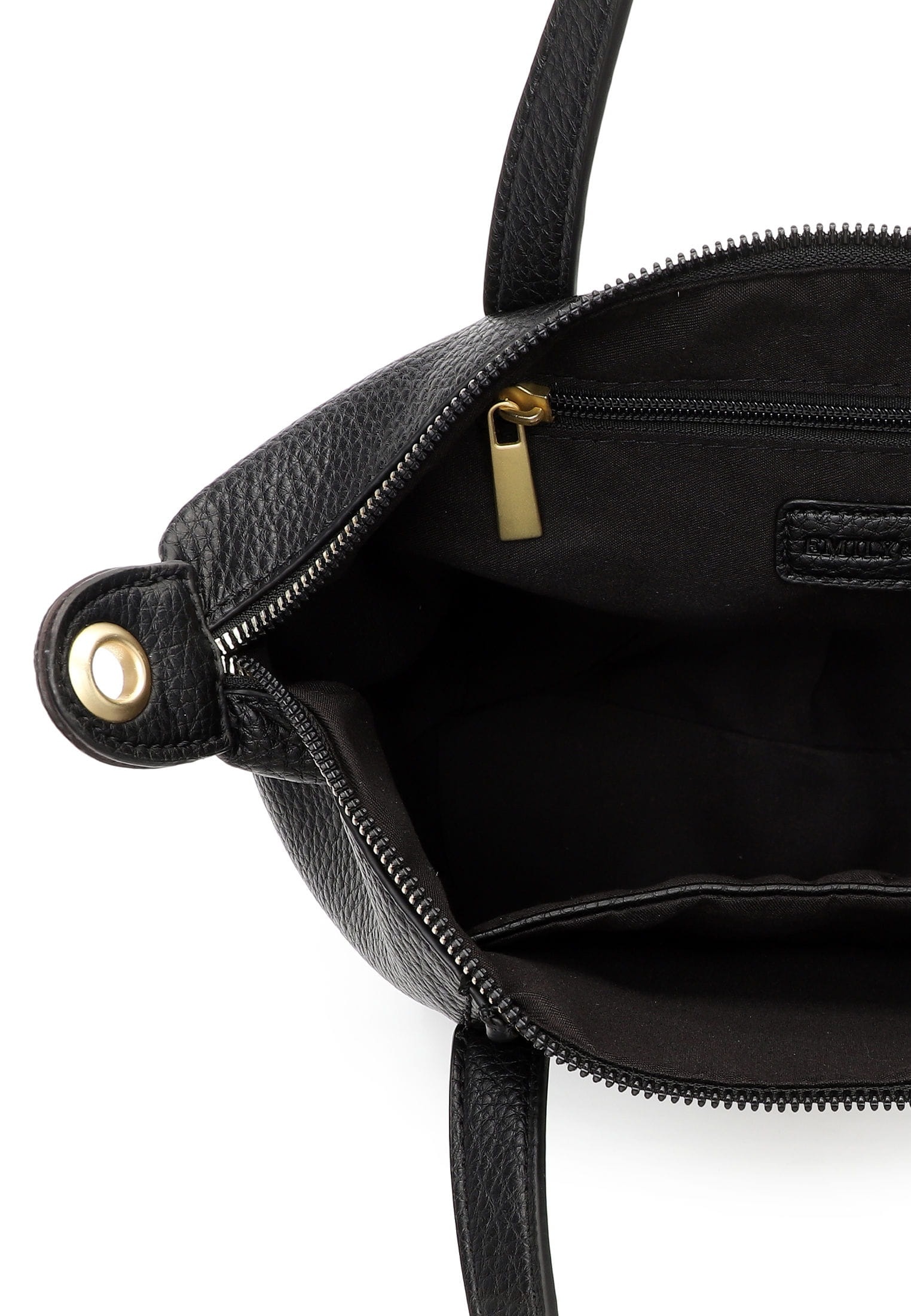 Shopper EMILY & NOAH "Shopper E&N Julie", Damen, Gr. B/H/T: 38cm x 22cm x 14cm 0, schwarz (schwarz 100), Polyurethan, Taschen Shopper 3