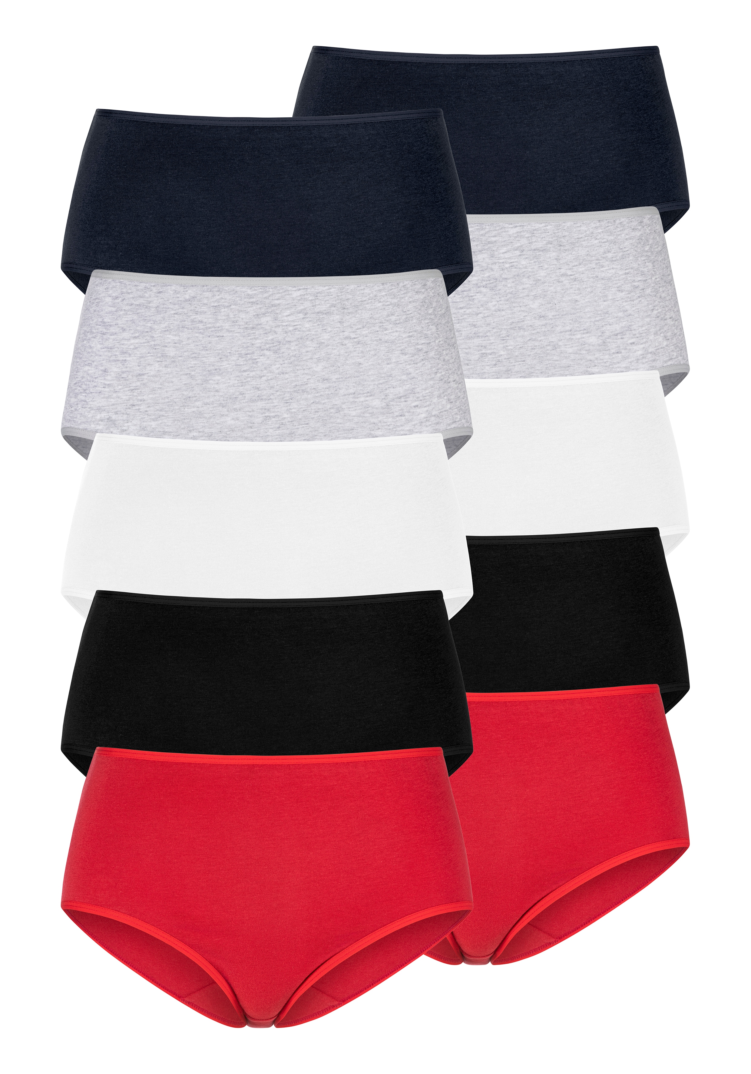 petite fleur by Lascana Taillenslip 10er-Pack, aus elastischer Baumwolle