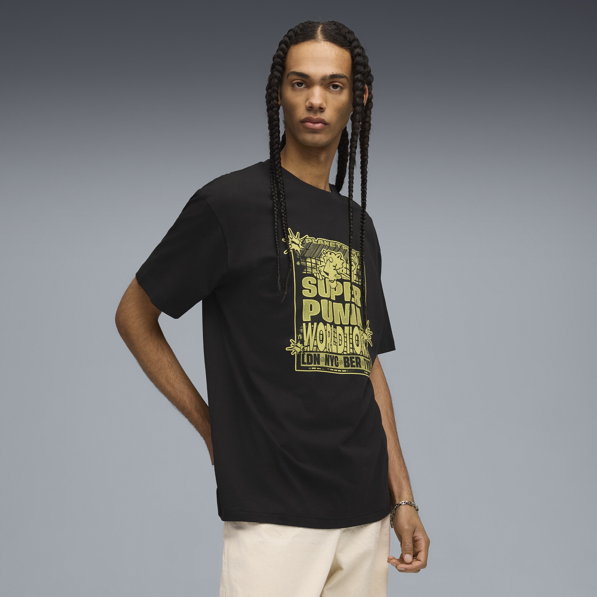 PUMA T-Shirt »Graphic SUPER PUMA World Tour Relaxed T-Shirt Herren«