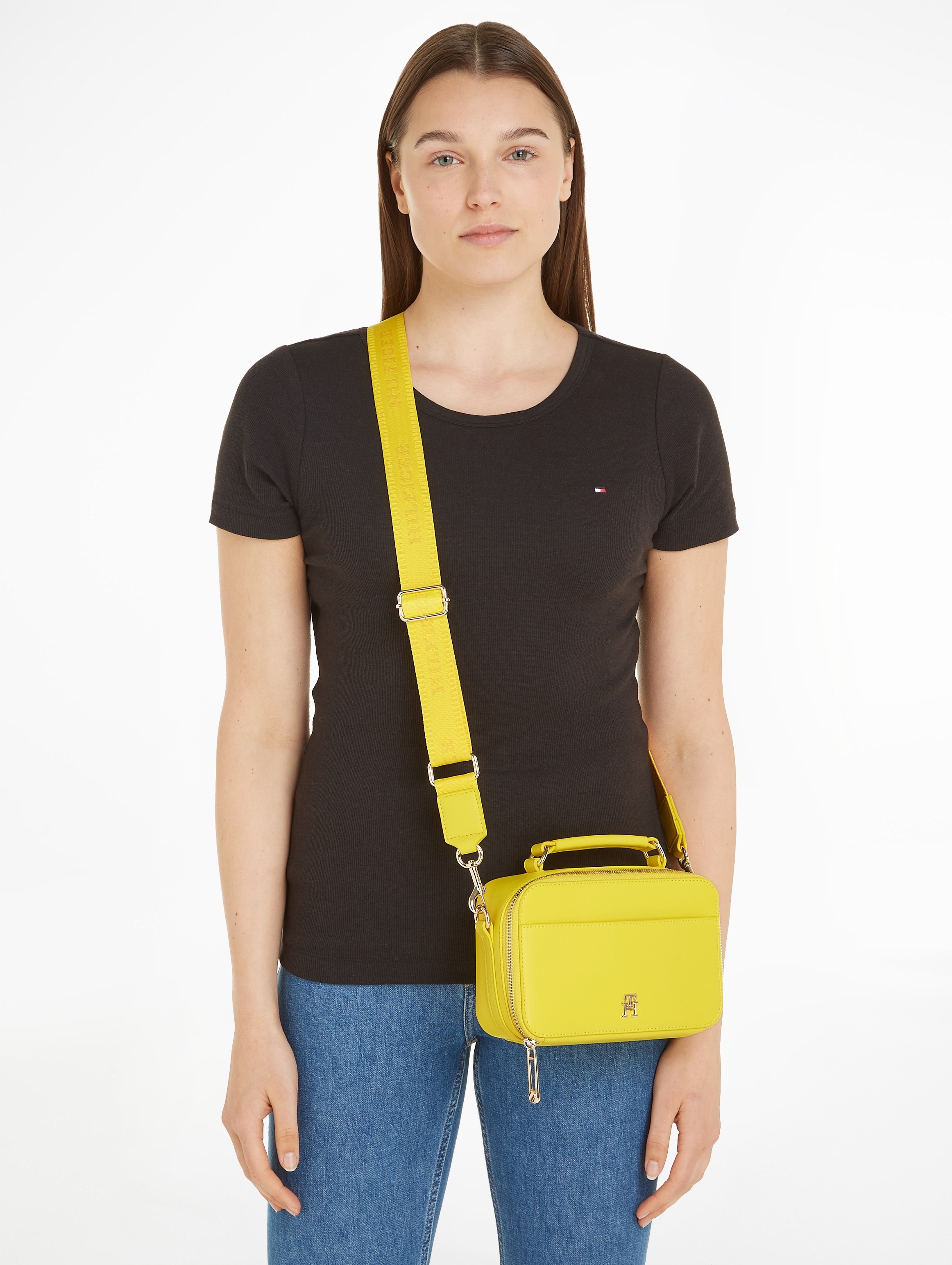 Tommy Hilfiger Mini Bag »ICONIC TOMMY CAMERA BAG«, Handtasche Damen Tasche Damen Schultertasche