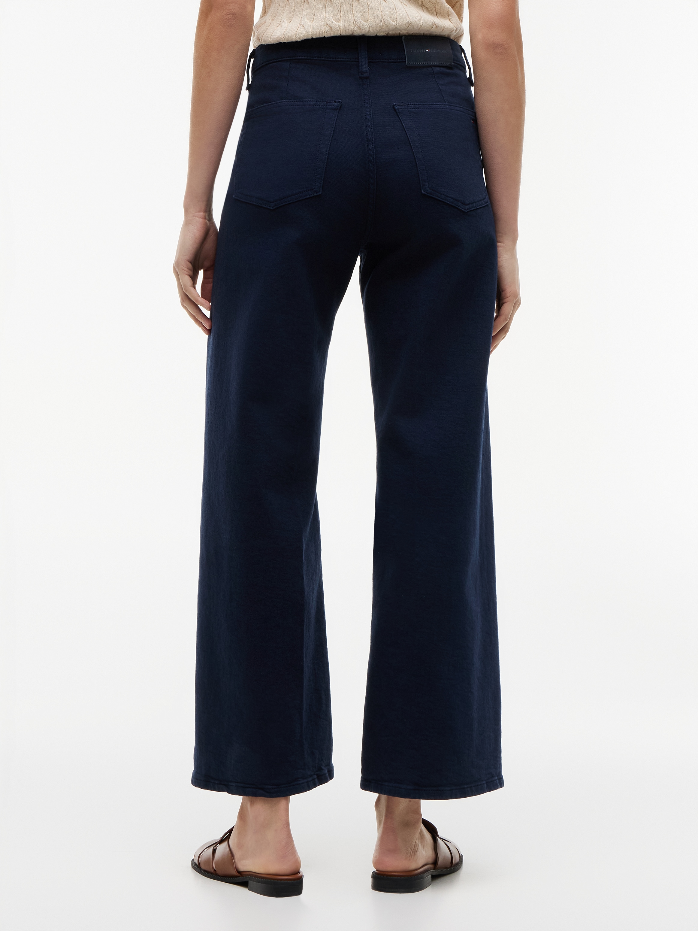 Tommy Hilfiger High-waist-Jeans »WIDE LEG WASHED CLR HW ANKLE« Baumwollmischung, lässig geschnitten, knöchellang
