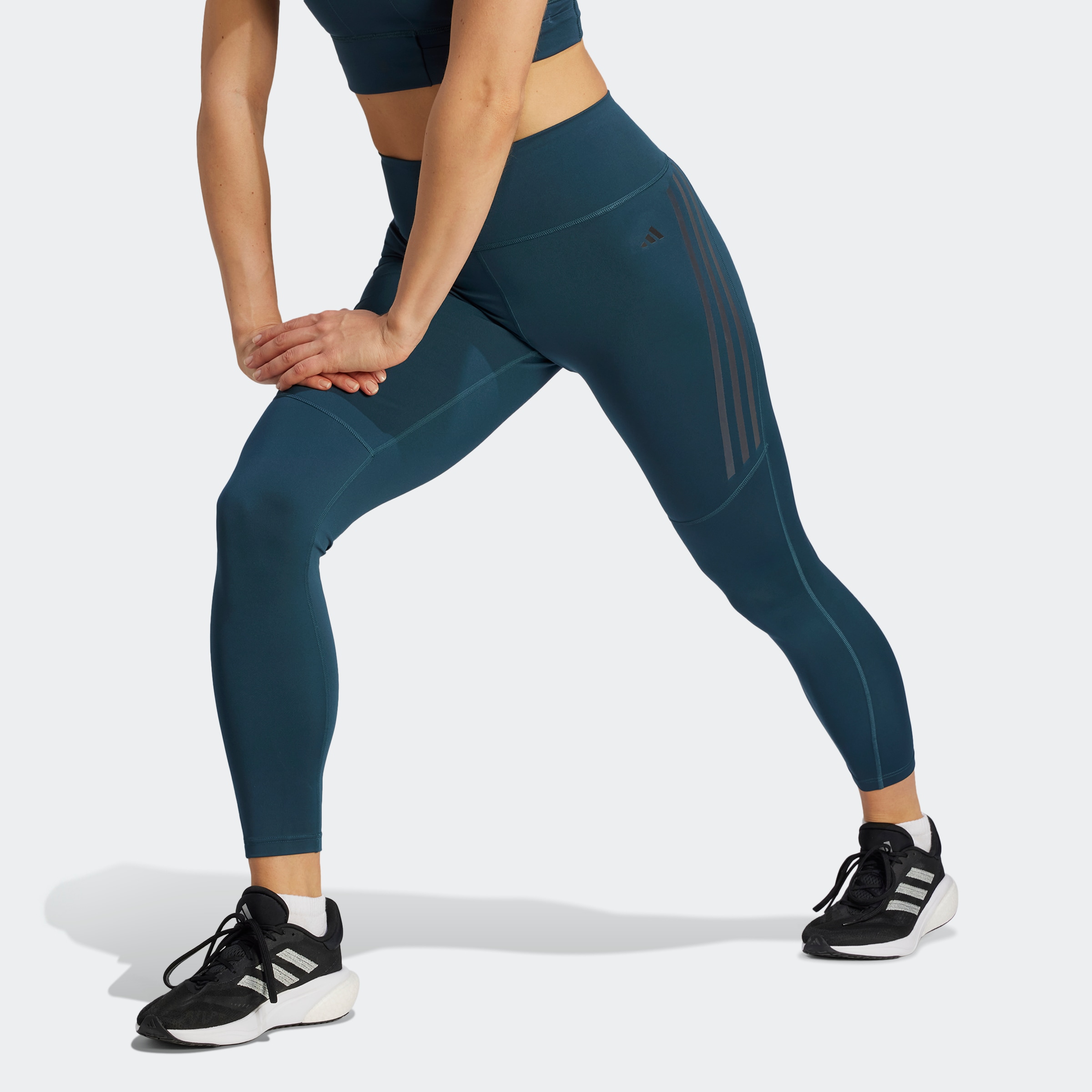 adidas Performance Lauftights "DAILYRUN 3STREIFEN 7/8TIGHT", (1 tlg.)