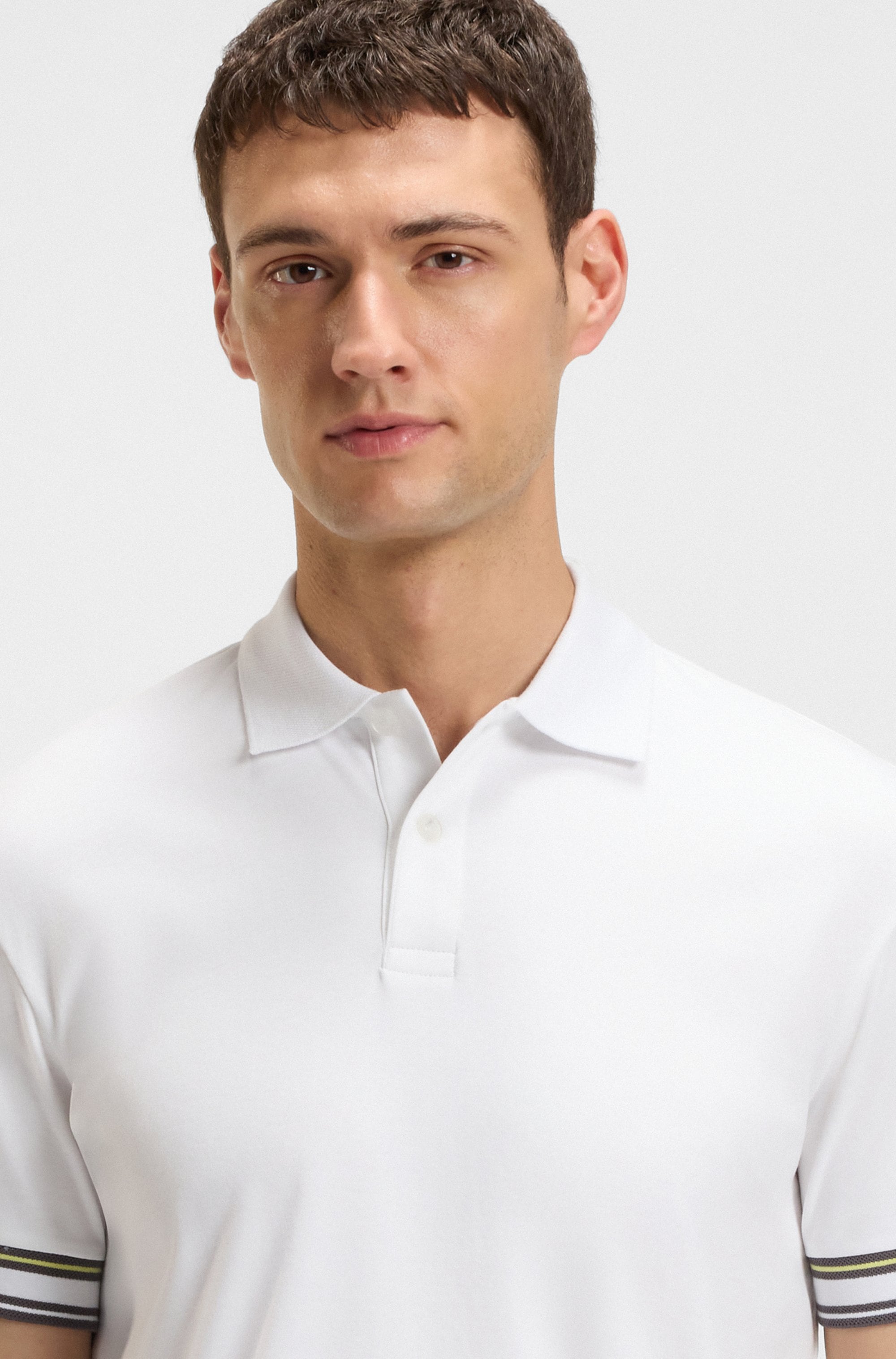 BOSS GREEN Poloshirt »Polo Zone«, mit Piqué-Streifen und einem Logo am Ärmel