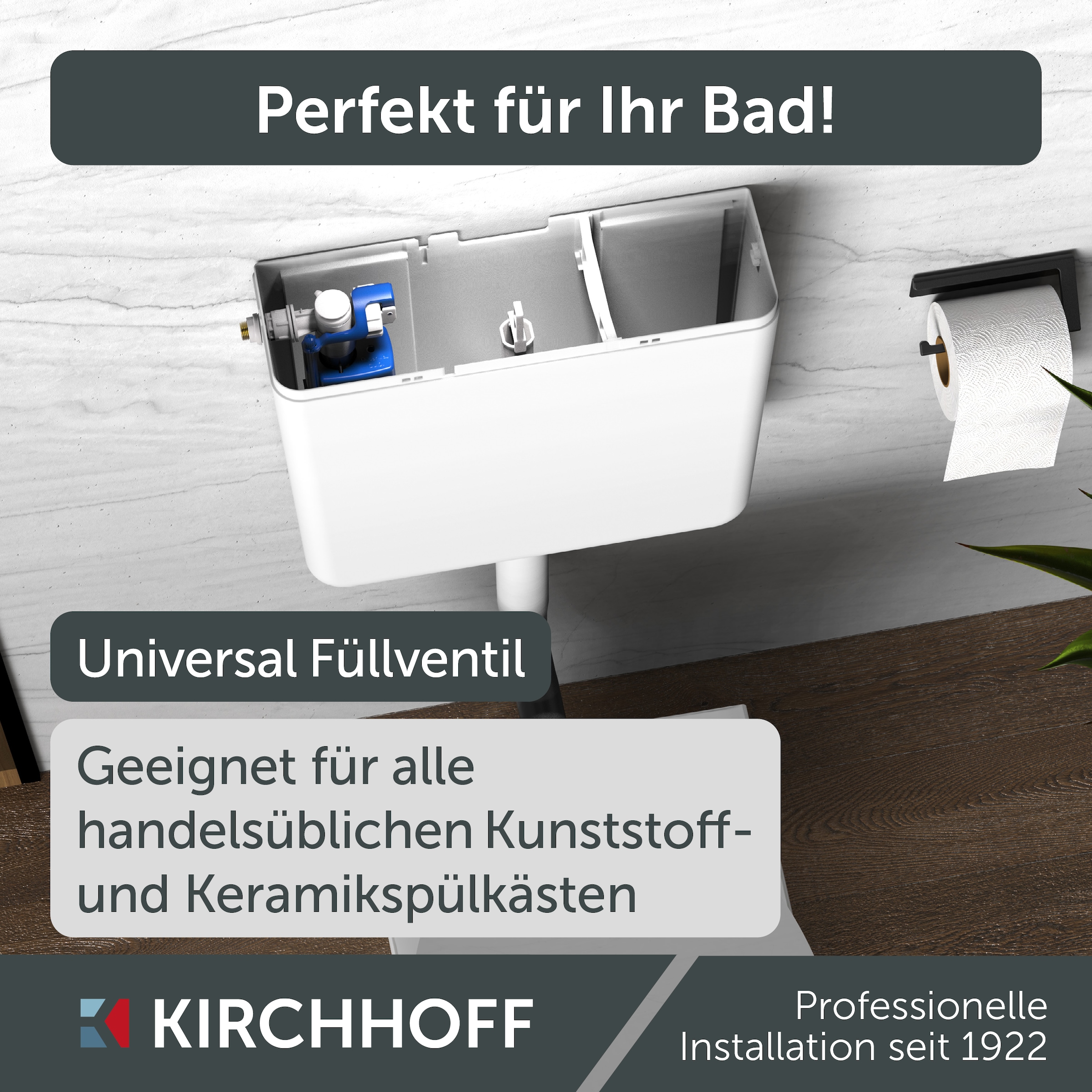 Kirchhoff Füllventil, Universal-Schwimmerventil, 6-9 Liter
