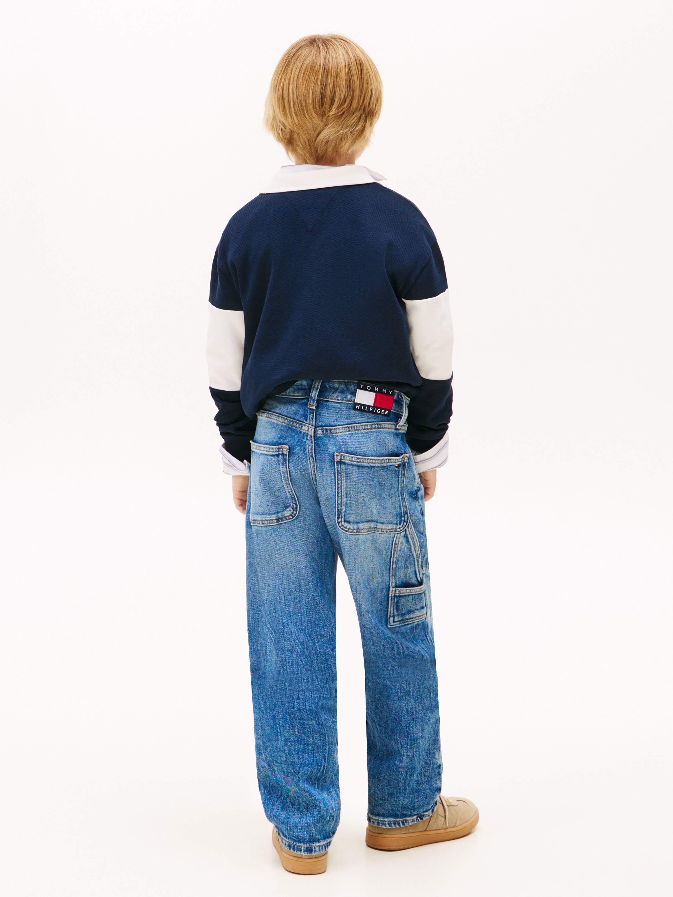 Tommy Hilfiger Gerade Jeans »HERITAGE FLAG BAGGY WORKER JEANS« Regular fit, für Kinder bis 16 Jahre