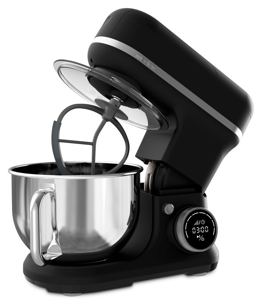 Medion® Küchenmaschine »MD 18430, 8 Geschwindigkeitsstufen, Impulsfunktion, 5L Rührschüssel«, Mit umfangreichem Zubehör-Set, Mixeraufsatz, Fleischwolf-Aufsatz