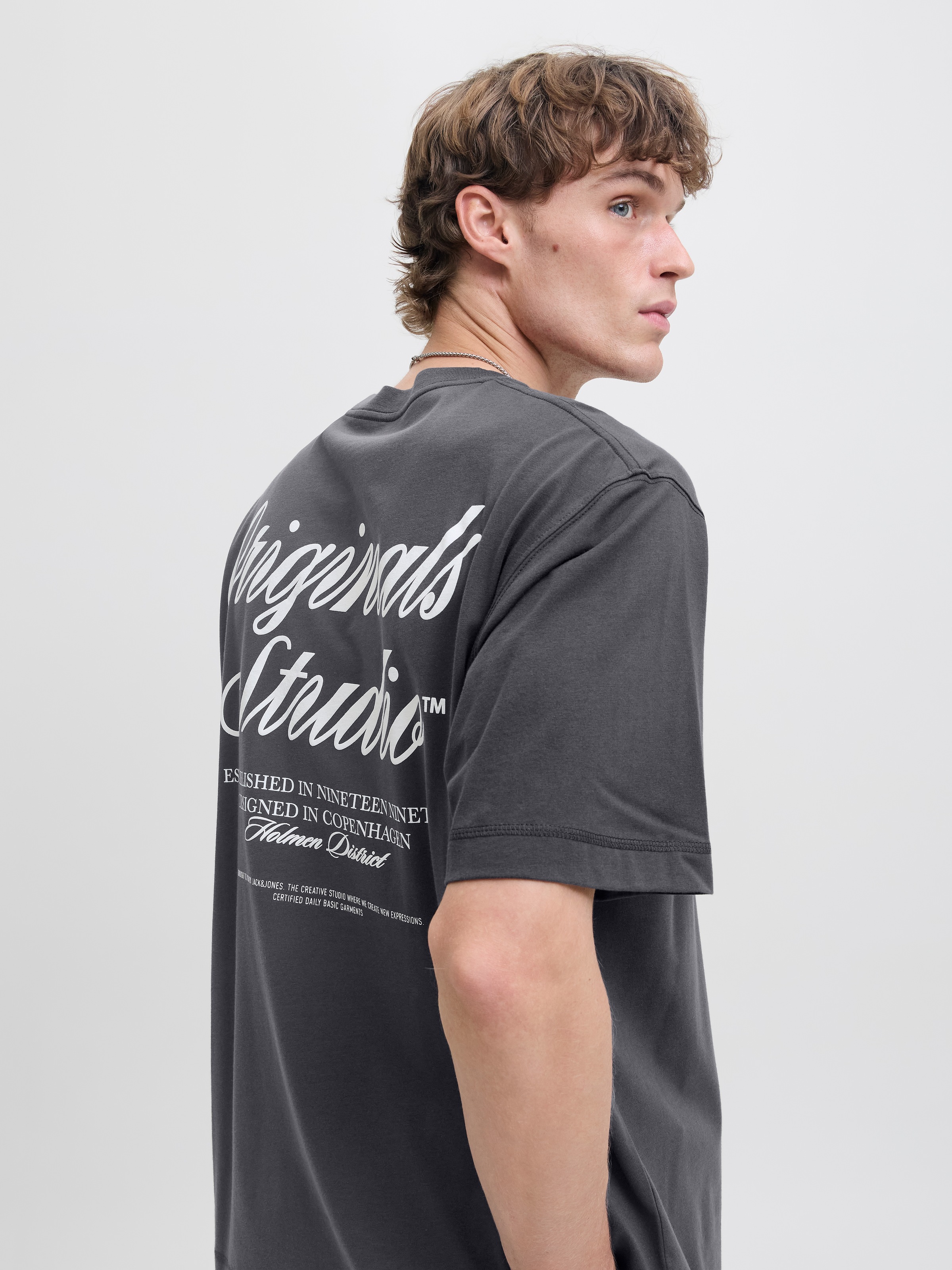 Jack & Jones Kurzarmshirt "JORNORREBRO TYPO TEE SS CREW NECK NOOS" Baumwoll günstig online kaufen