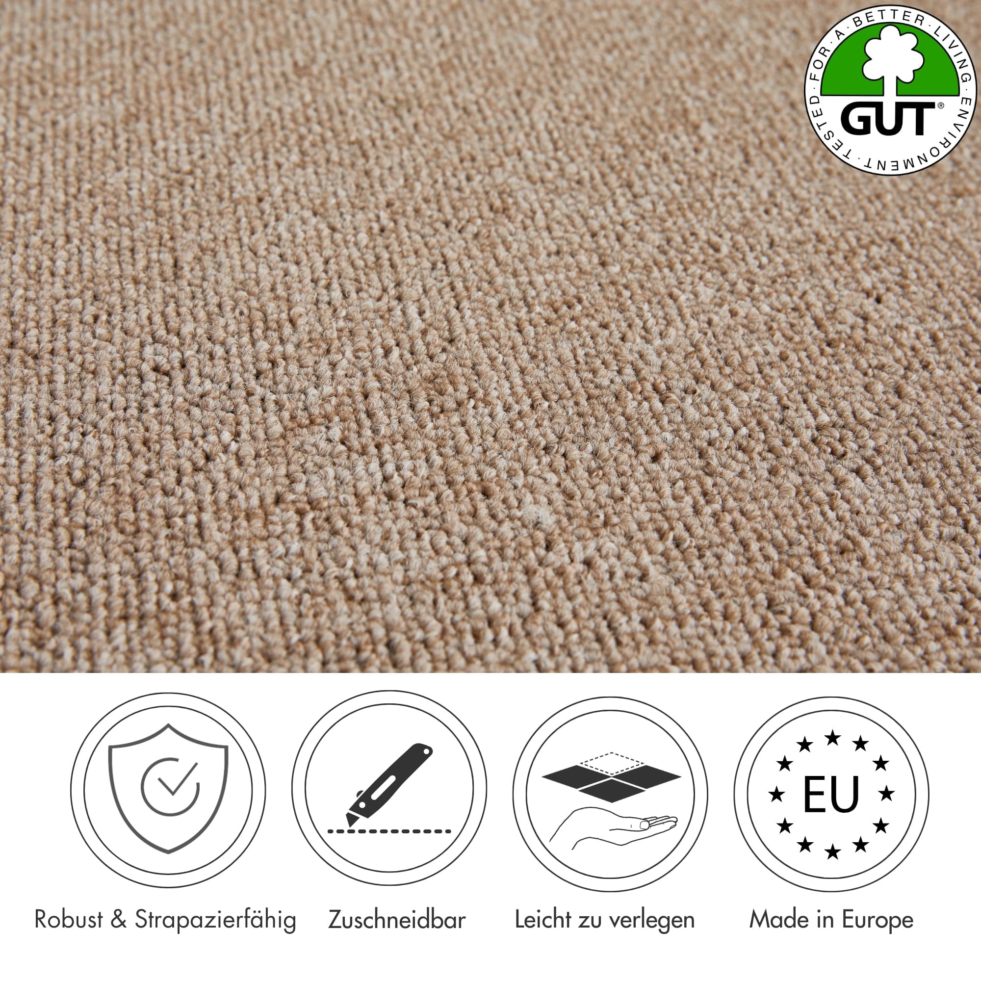 ANDIAMO Barbara Fine Loop Carpet Beige 200x300cm 2