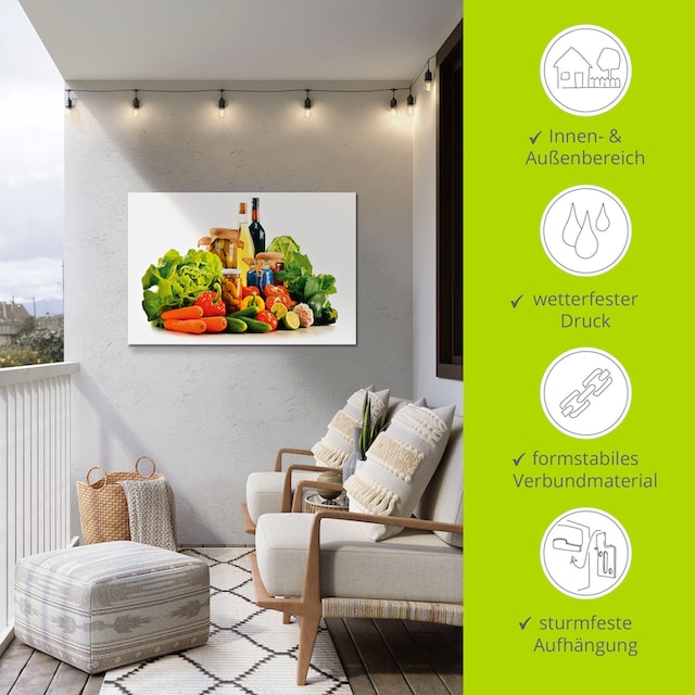 Artland Wandbild »Gemüse Stillleben I«, Lebensmittel, (1 St.), als Alubild,  Leinwandbild, Wandaufkleber oder Poster in versch. Größen kaufen | BAUR