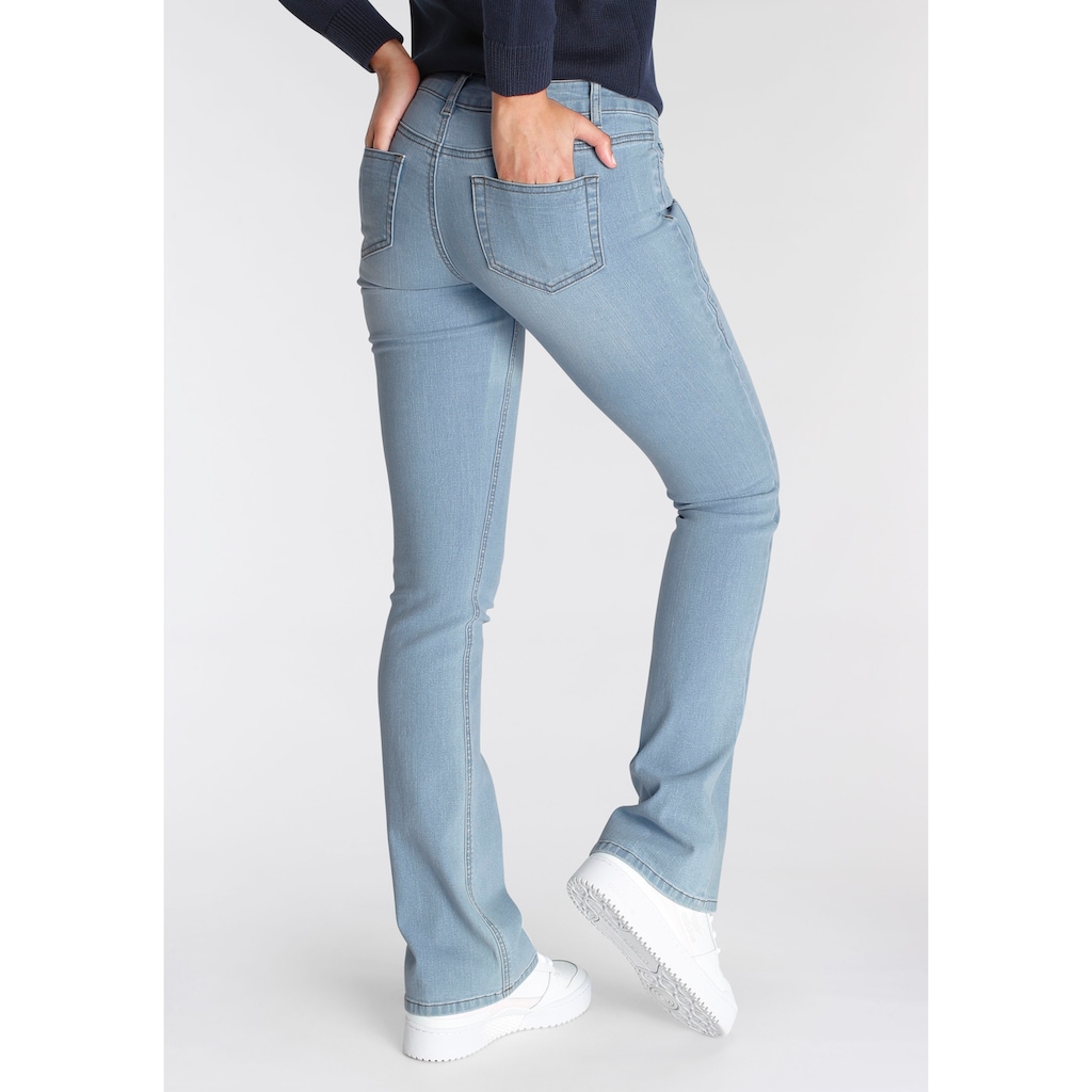 Arizona Bootcut-Jeans »mit Keileinsätzen«, Low Waist