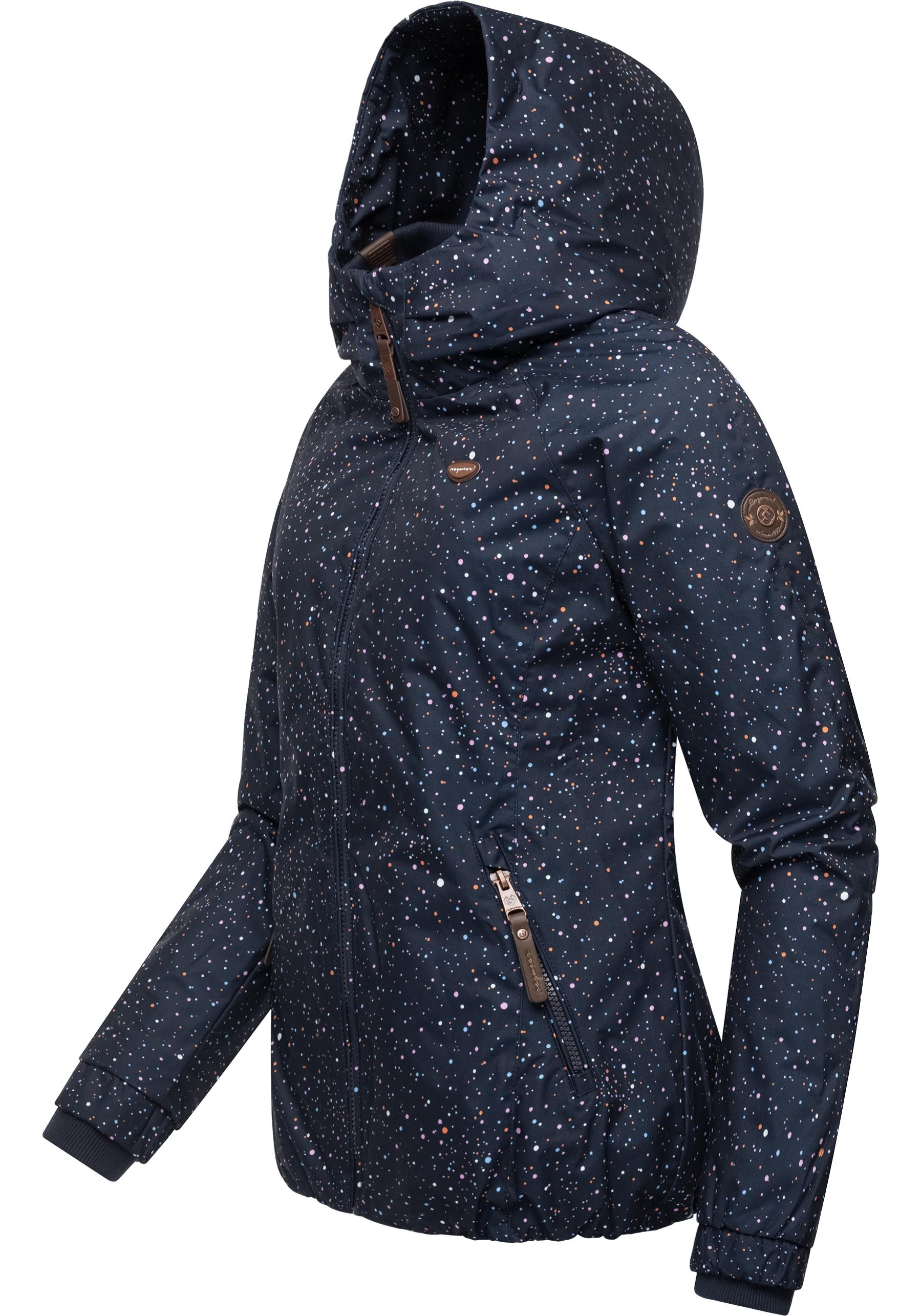 Ragwear Winterjacke »Dizzie Print«, mit Kapuze, Gemusterte Damen Jacke für kalte Tage