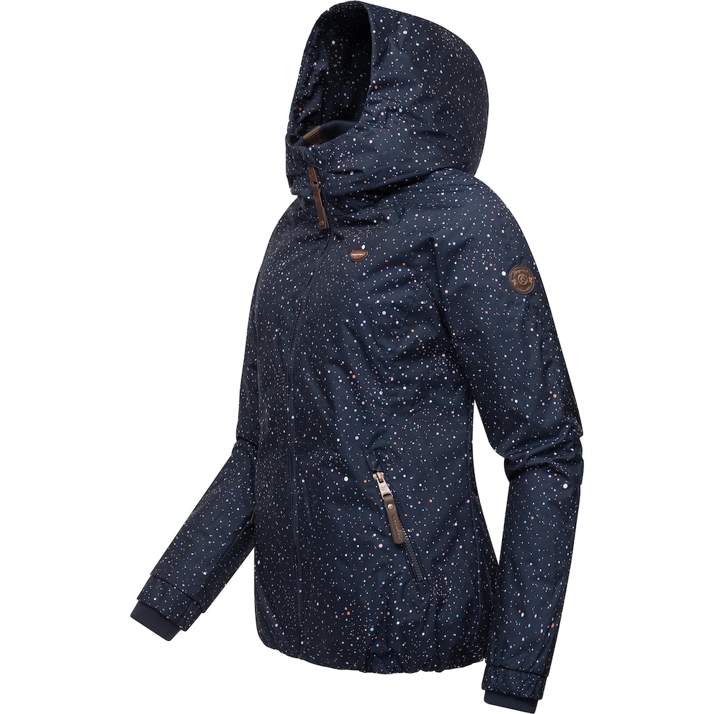 Ragwear Winterjacke »Dizzie Print«, mit Kapuze