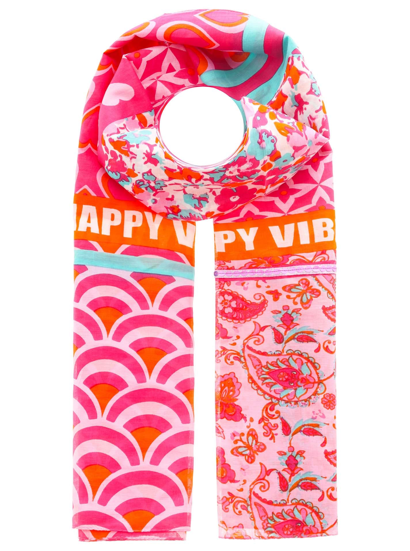 Zwillingsherz Modeschal ""Happy Hearts"", mit Mustermix und Seidenanteil günstig online kaufen