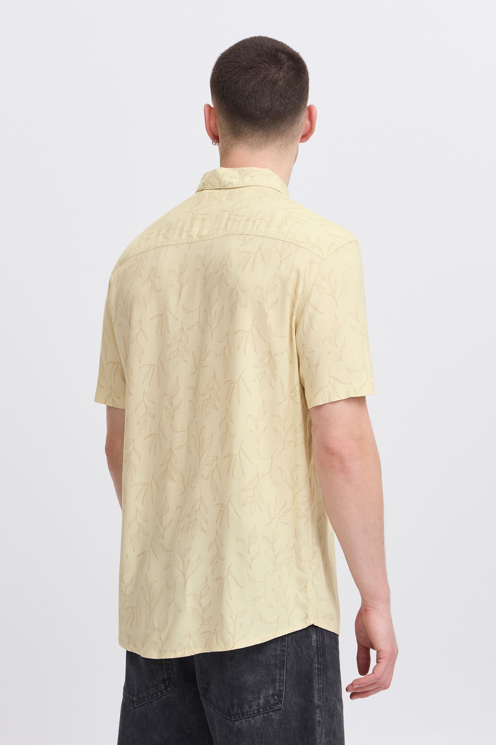 BLEND BHACE Shirt Men Short Sleeve Shirt Bleached Sand M 3