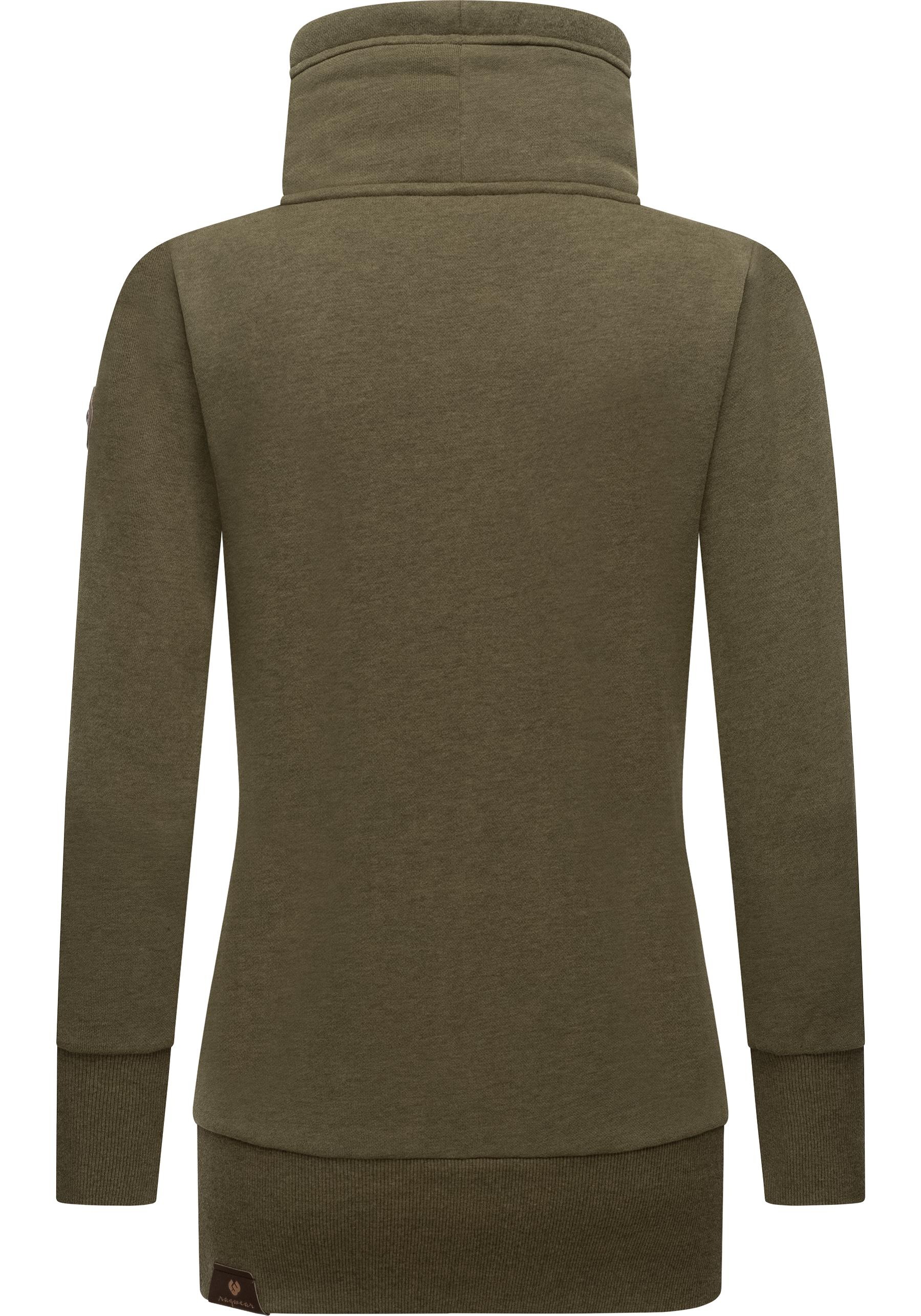 Ragwear Sweatshirt »Neska«, modischer Longsleeve Pullover mit hohem Kragen