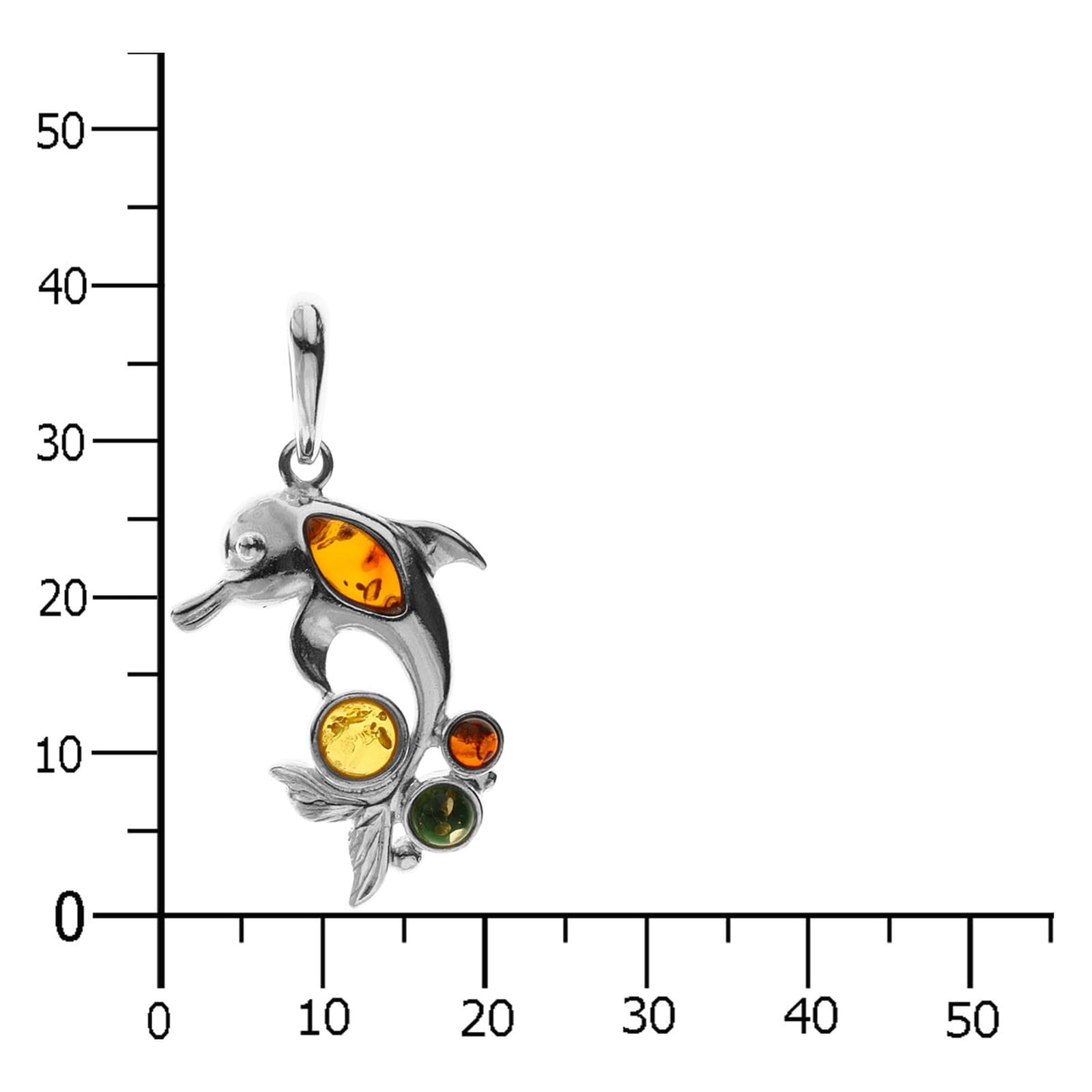 OSTSEE-SCHMUCK Kettenanhänger »- Delphin - Silber 925/000 - Bernstein«