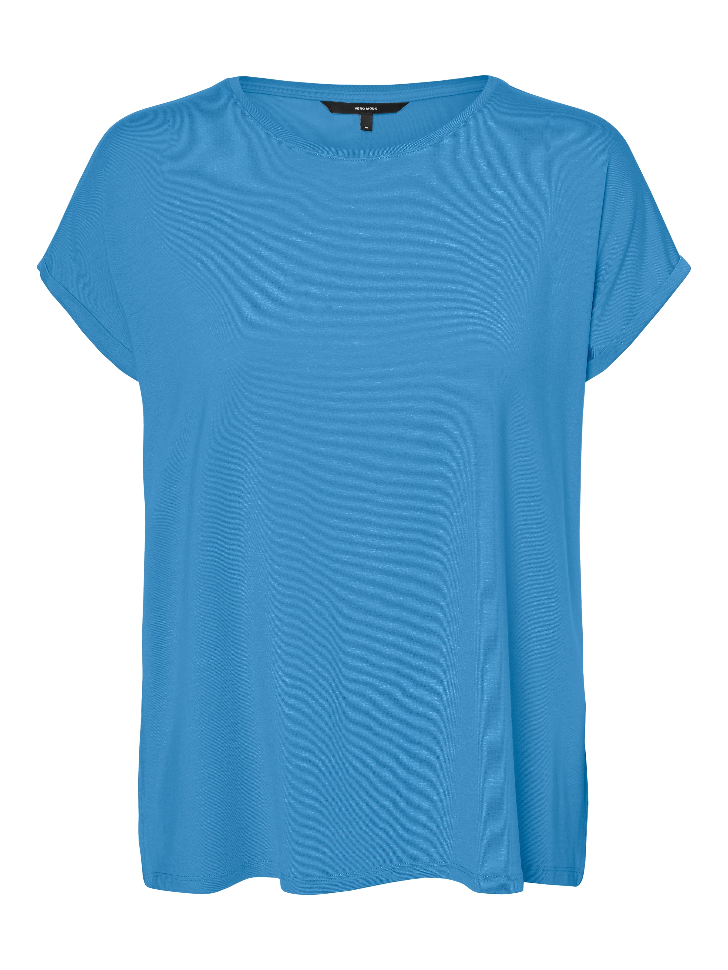 Vero Moda Rundhalsshirt "VMAVA PLAIN SS TOP GAJRS NOOS"