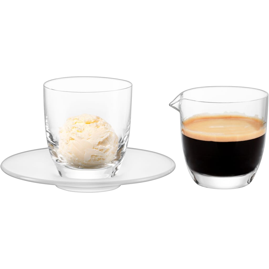 Eisch Espressoglas »Affogato al caffè Glas 109/5 mit Kännchen«, (Set, 3 tlg., Espressoglas, Untertasse und Kännchen), im Geschenkkarton, 100 ml, 3-teilig