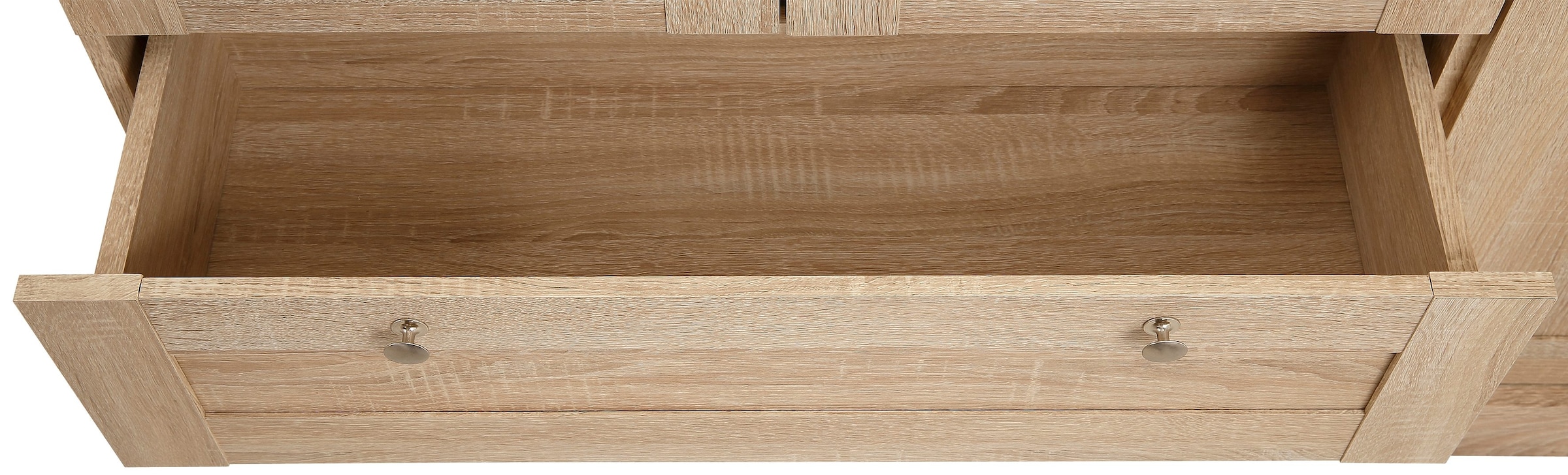 Home affaire Drehtürenschrank »Binz, Wäscheschrank, Mehrzweckschrank, skandinavischer Landhausstil«, (B/H/T ca. 122/130/35 cm), viele Stauraummöglichkeiten, Metallgriffe, Türen mit Rahmen/ Kassetten