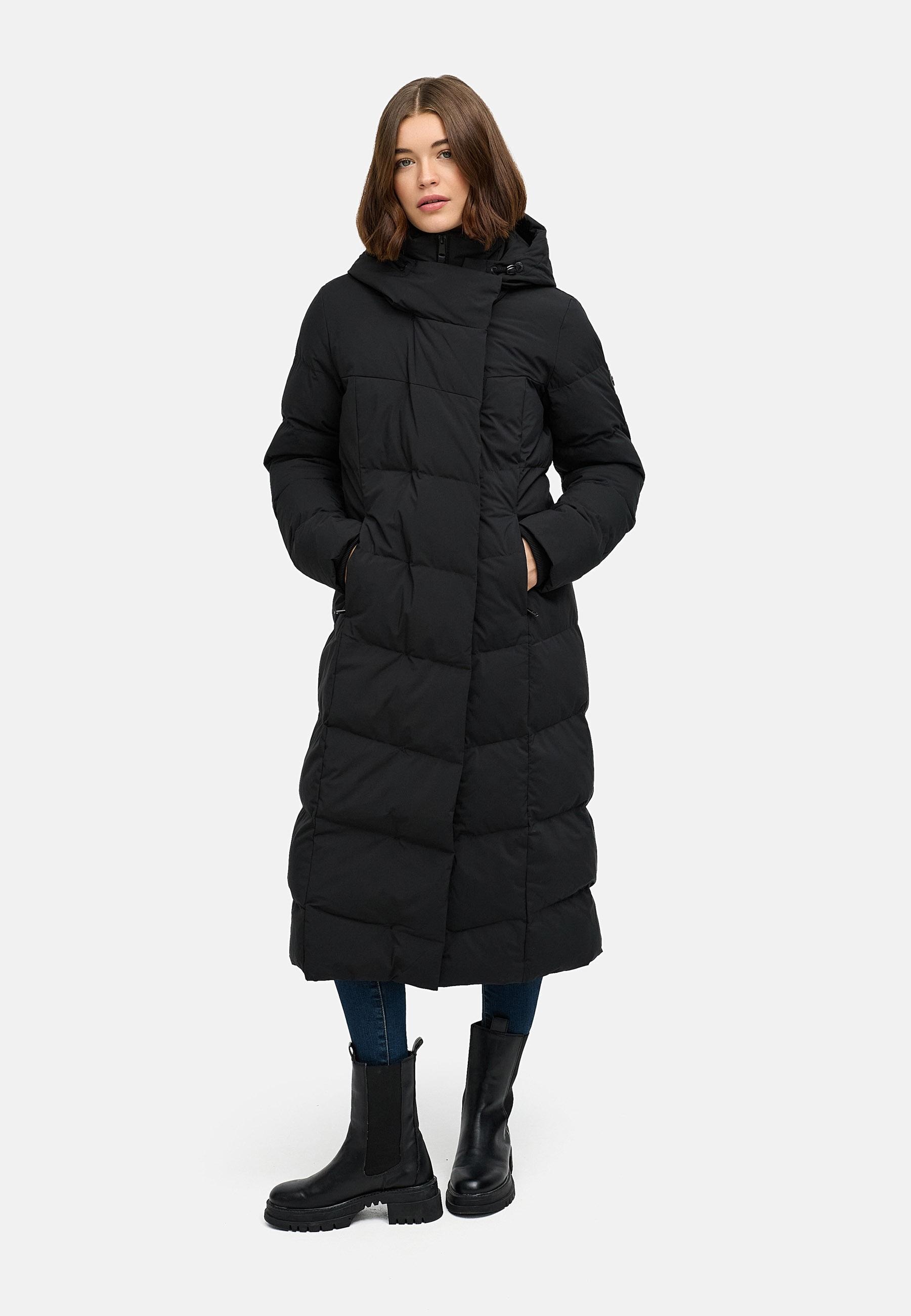 Ragwear Wintermantel »Pavla Long Soft YOUMODO«, Wasserdichter Steppmantel mit Kuschelkragen
