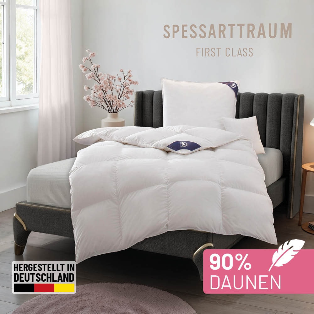 SPESSARTTRAUM Daunenbettdecke "First Class" warm Füllung 90Daunen10FedernKlasse1Downpasszertifiziert 1 Stk. tlg. 5 Wärmeklassen & 6 Größen, Bestseller