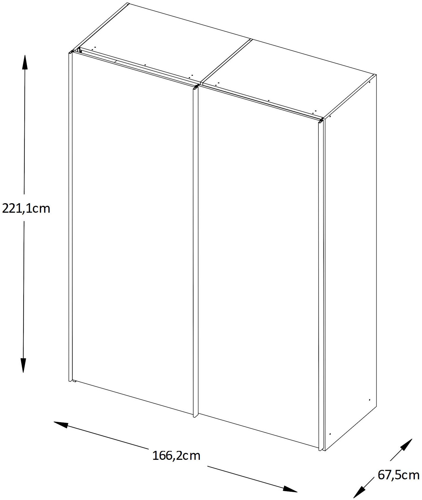 STAUD Schwebetürenschrank »Sinfonie Plus, edles Design in hochwertiger Qualität, Made in Germany«, Mit vier verschiedenen Ausstattungsvarianten