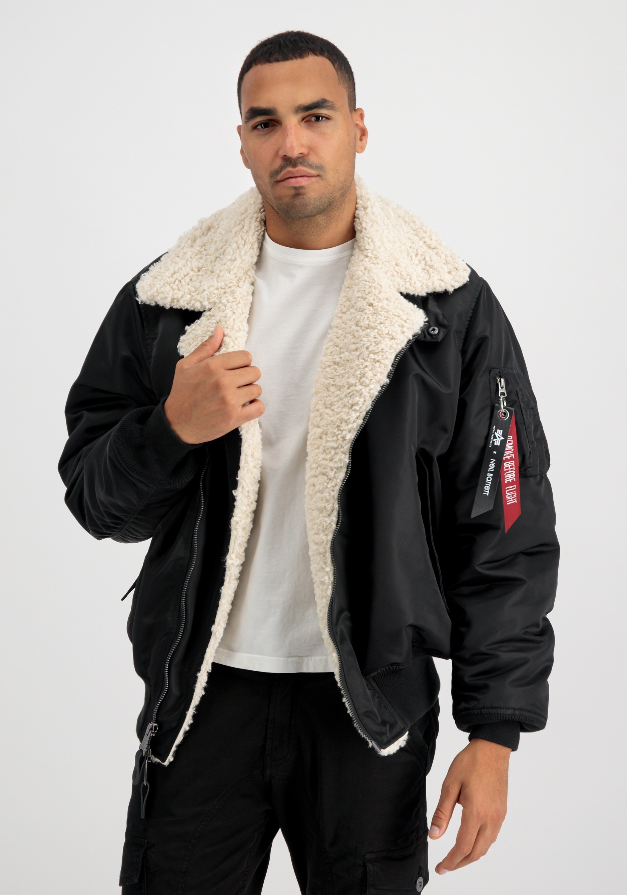 Alpha Industries Bomberjacke "NB MA-1 B-3 Biker Jacket" günstig online kaufen
