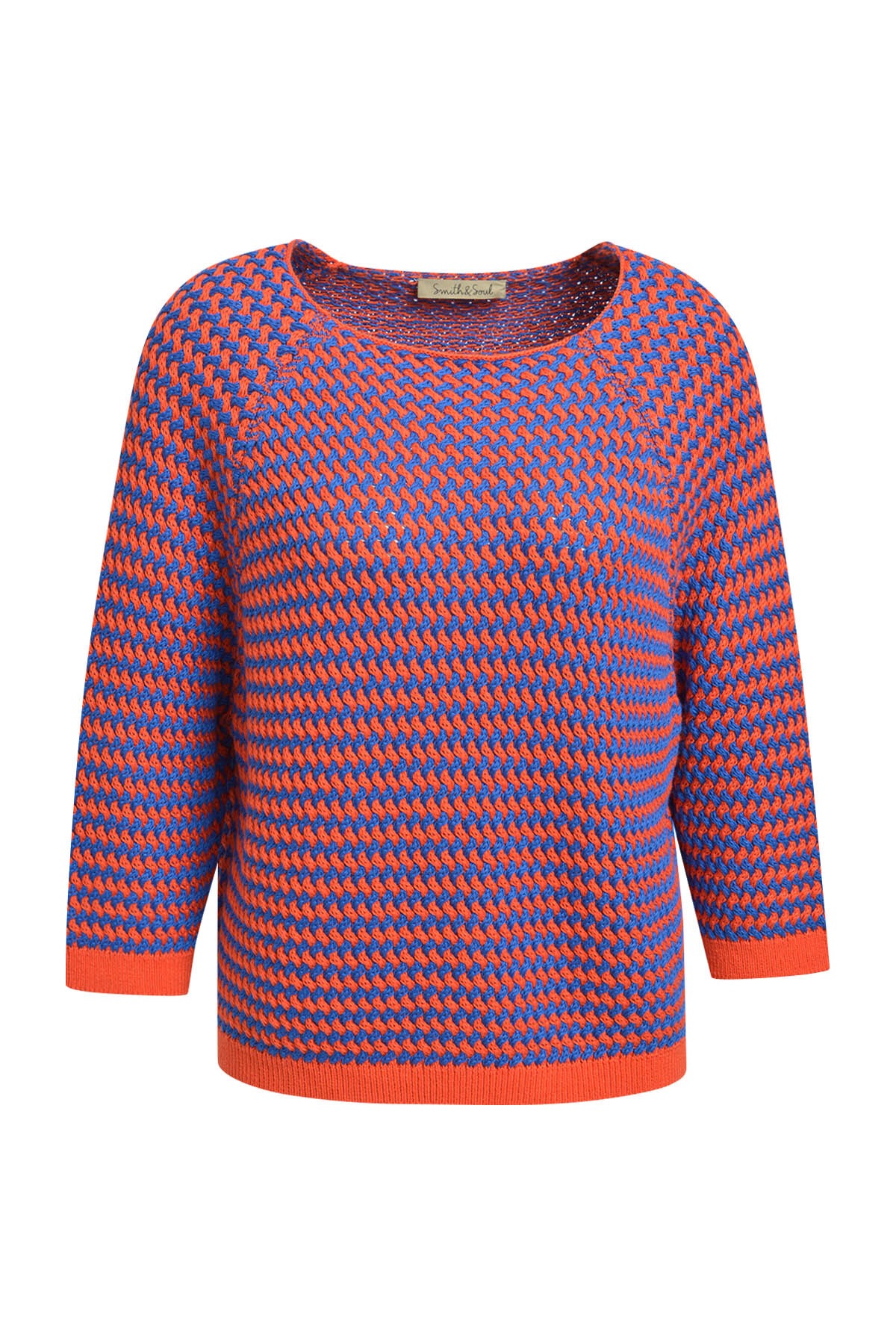 Smith & Soul Rundhalspullover mit verkürzten Ärmeln günstig online kaufen