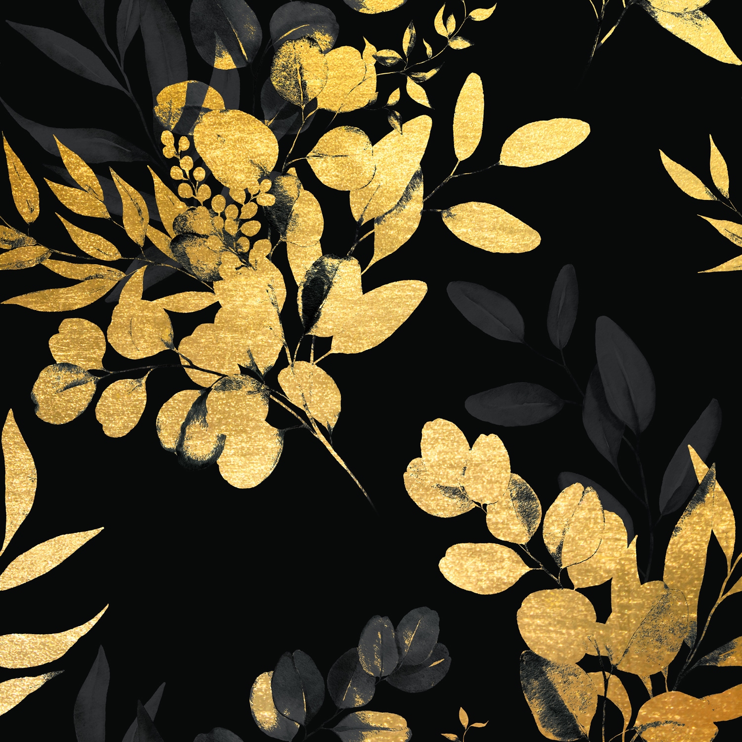 Leonique Acrylglasbild »Eukalyptus - Acrylbilder mit Blattgold veredelt«, (1  St.), Goldveredelung, Handgearbeitet, Gerahmt, Edel kaufen | BAUR