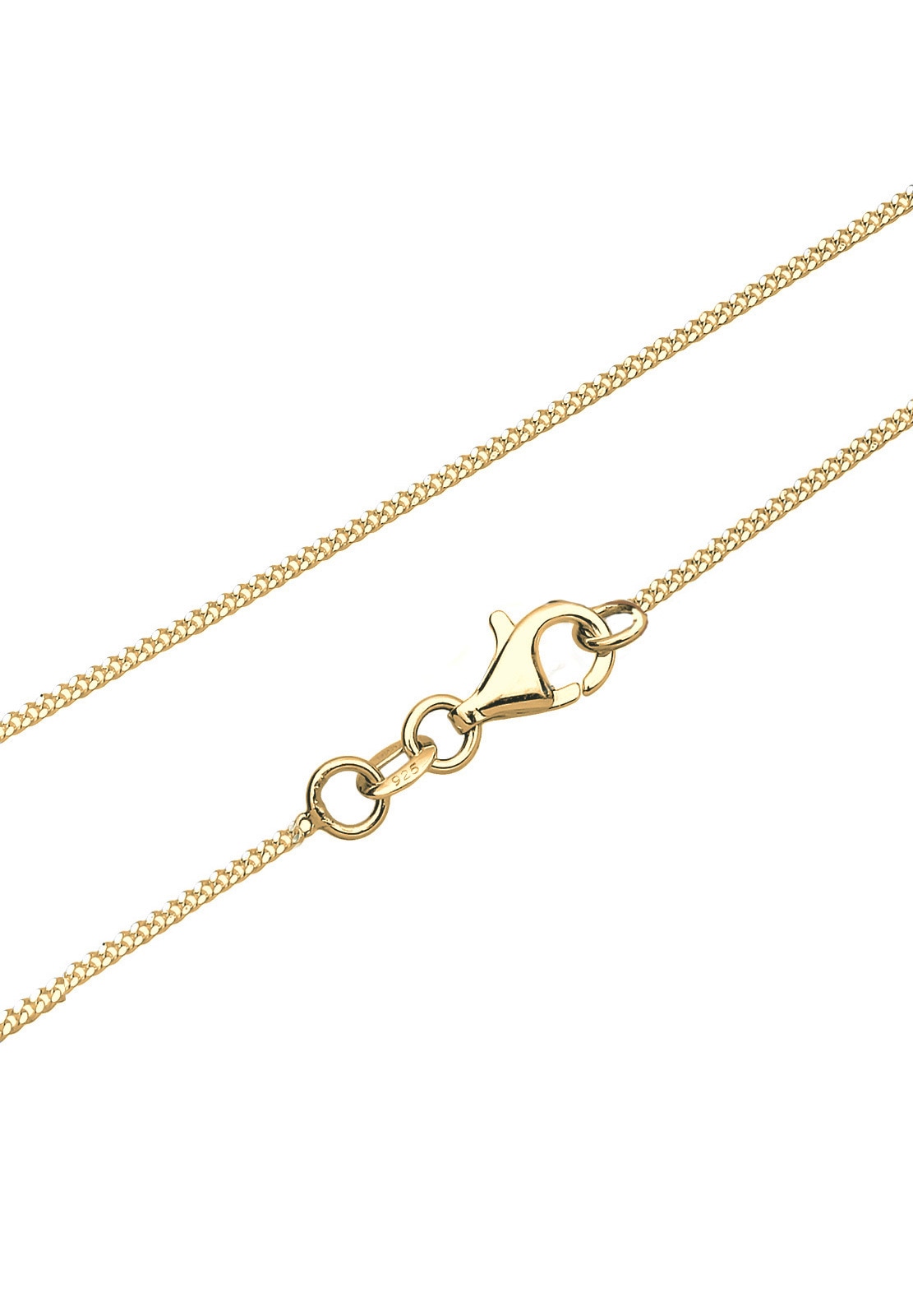 Elli Collierkettchen »Zirkonia Synthetischer Opal Weiß 925 Sterling Silber vergoldet«