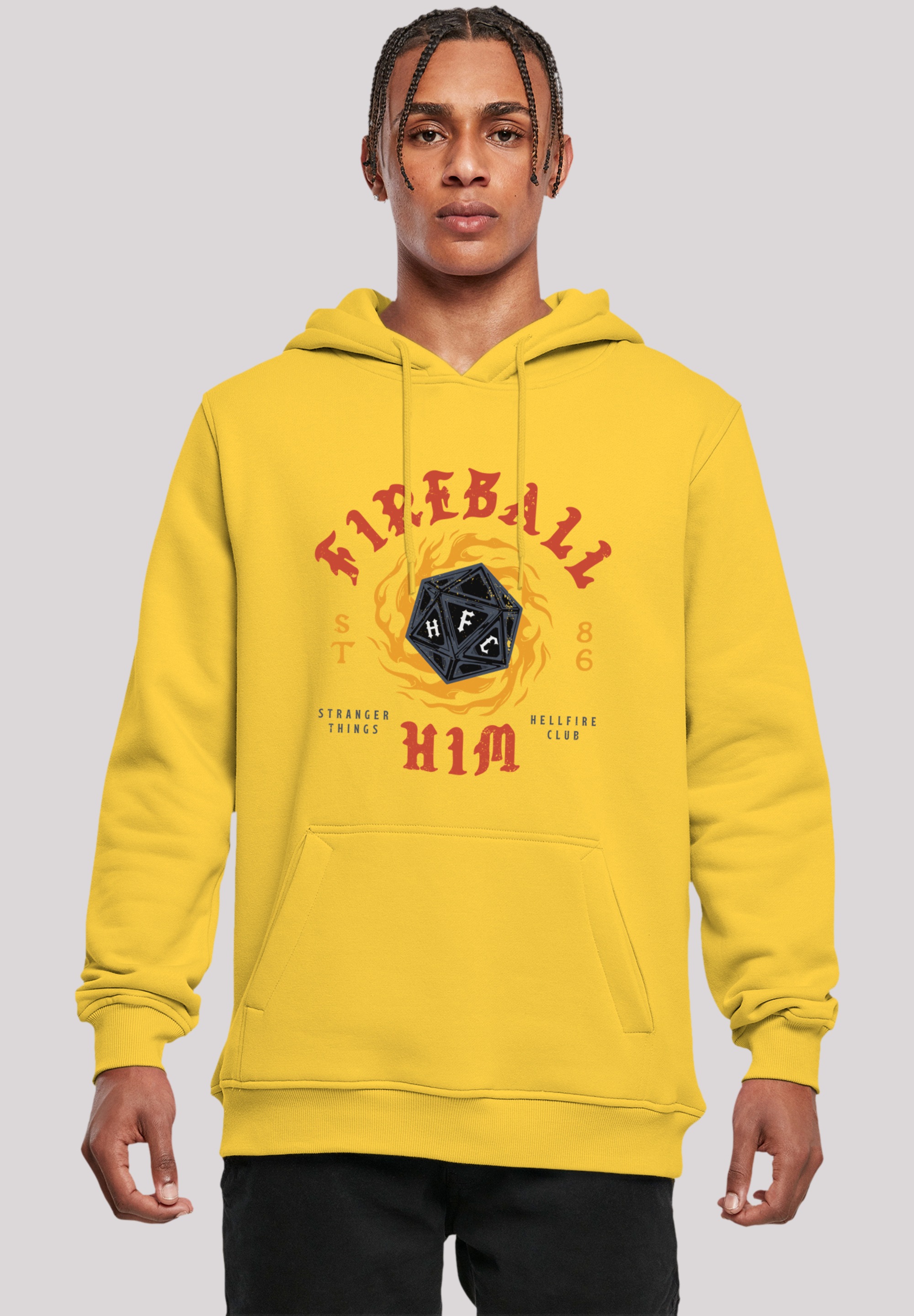 F4NT4STIC Kapuzenpullover "Stranger Things Fireball Dice 86 Netflix TV Series", Premium Qualität