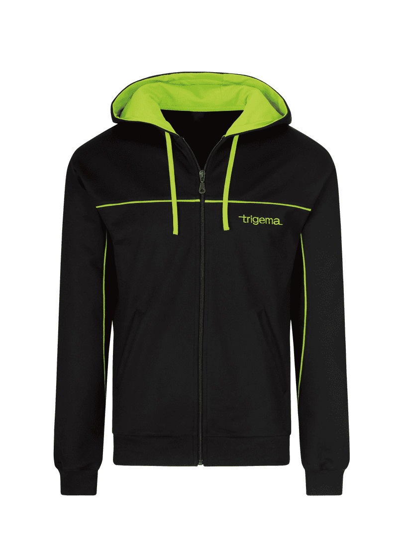 Trigema Sweatjacke »TRIGEMA Kapuzenjacke mit langem Reißverschluss«