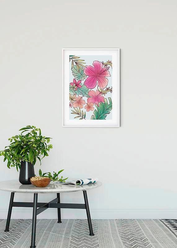 Komar Bild »Ariel Flowers« Disney 1 Stk. tlg. Wandbild zur Dekoration im Kinderzimmer - ohne Rahmen