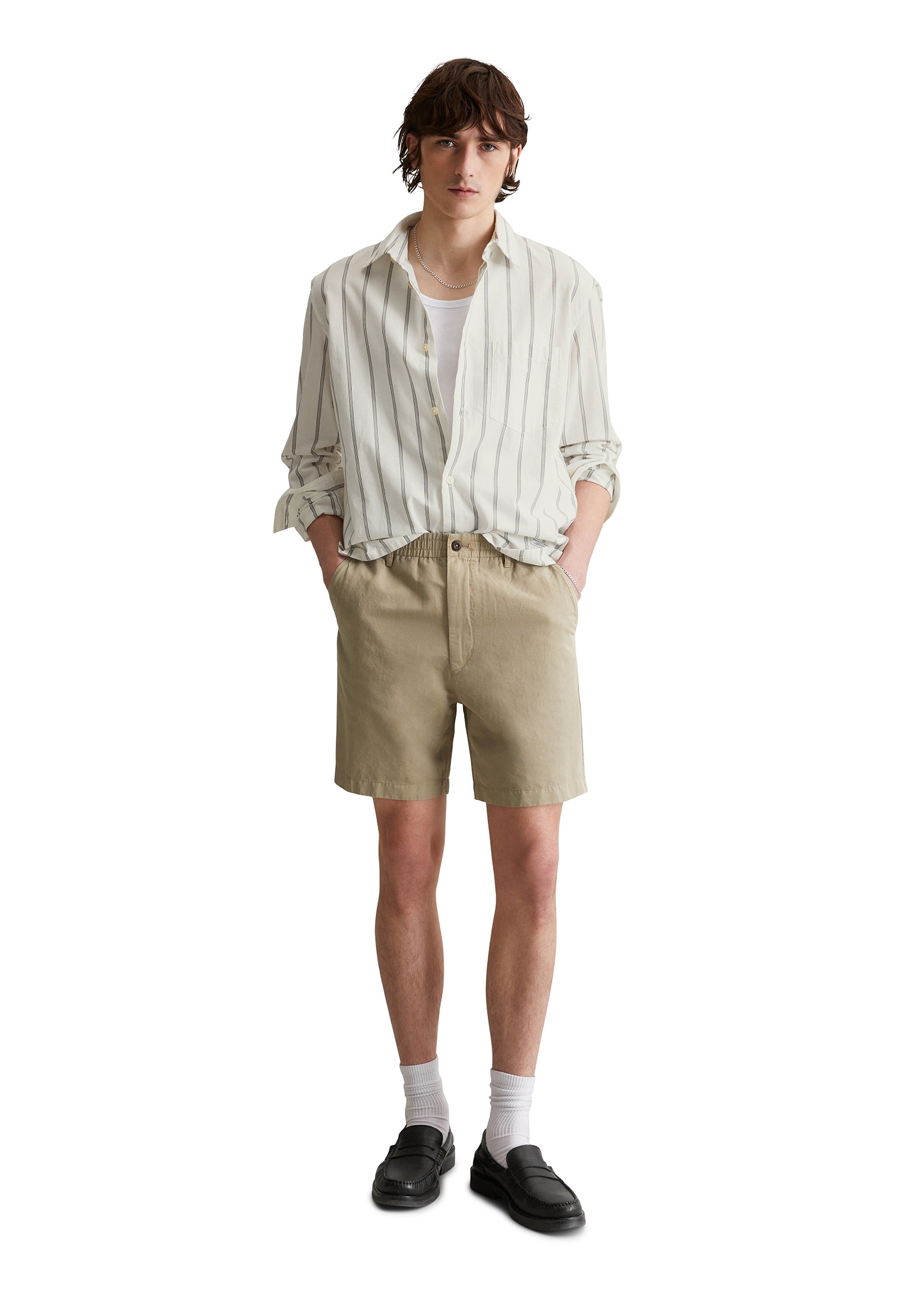 Marc O'Polo DENIM Shorts »aus Bio-Baumwolle und Leinen«