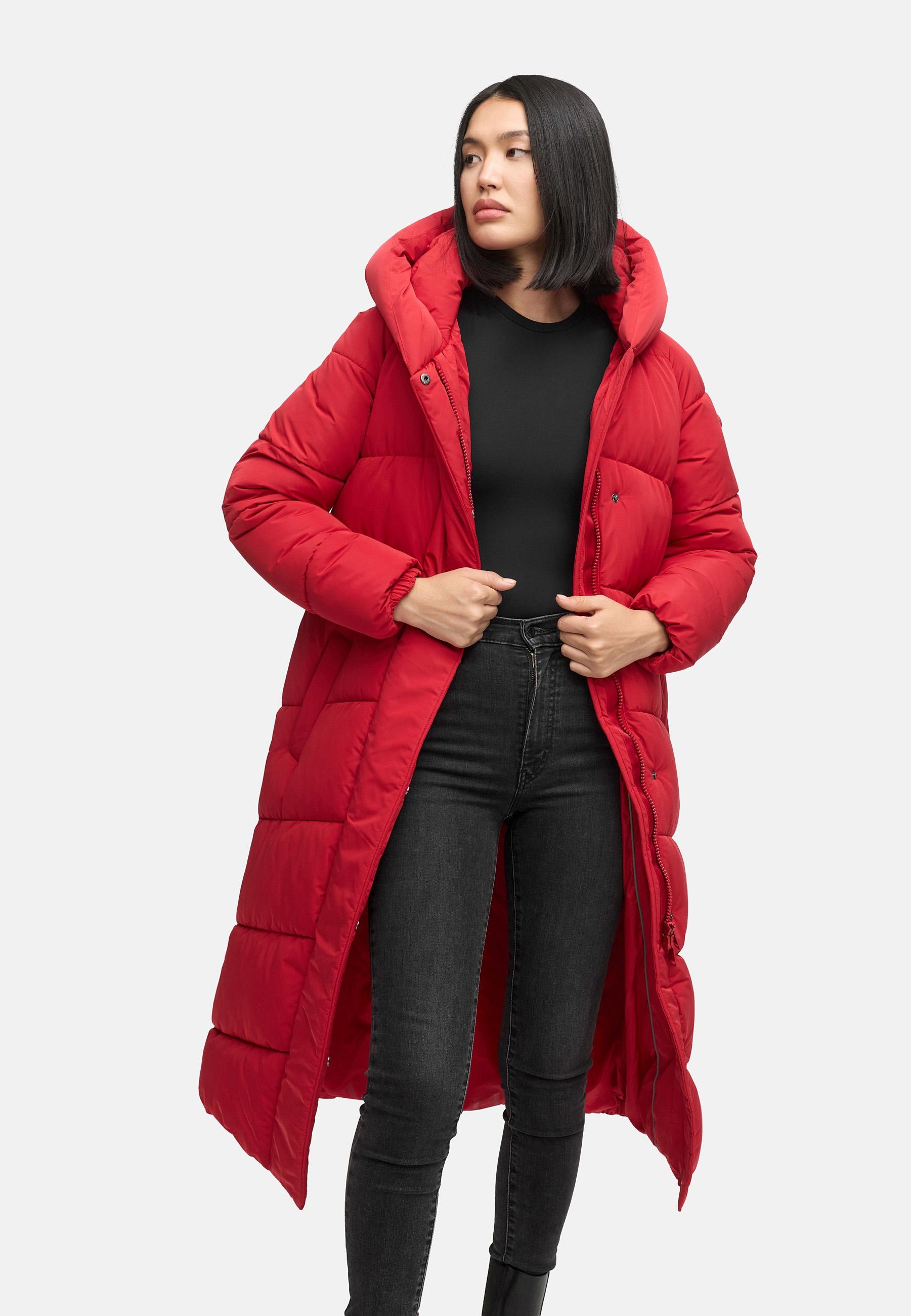 Navahoo Steppmantel »Eisblick 14«, Gesteppter Damen Mantel mit Taillengürtel