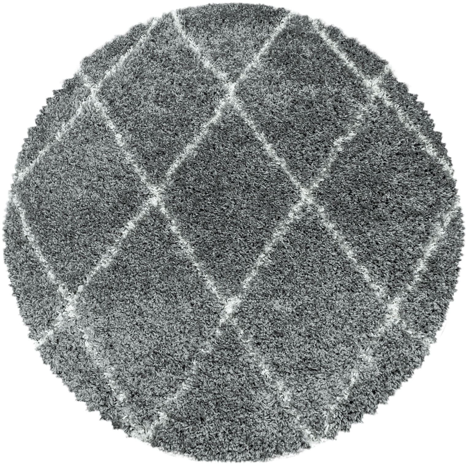 Ayyildiz Teppiche Hochflor-Teppich "ALVOR 3401" rund 50 mm Höhe Shaggy, Lan günstig online kaufen