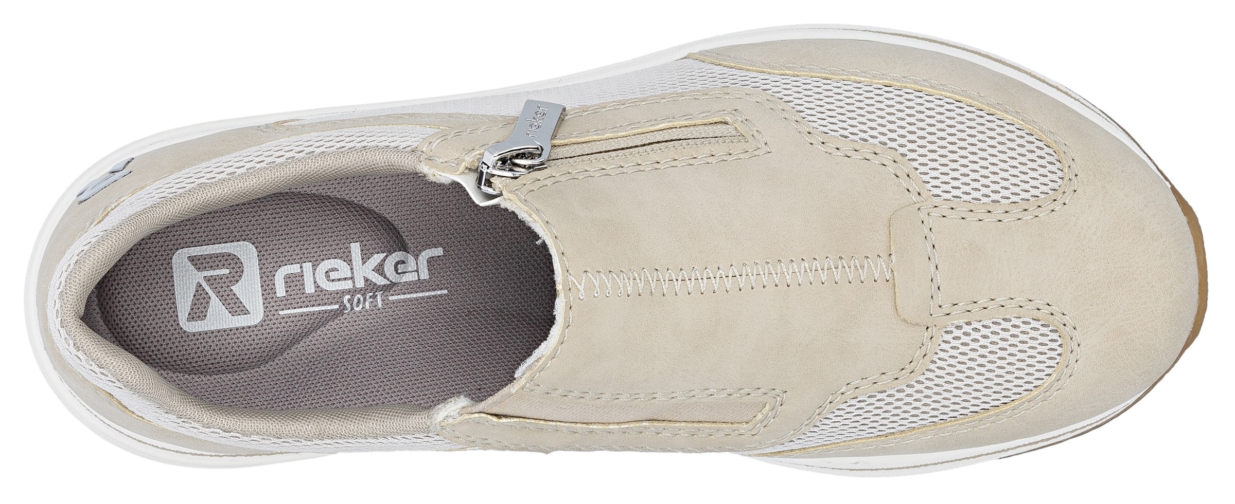 Rieker Slipper  Slip-on Sneaker, Halbschuh, Freizeitschuh mit Reißverschluss