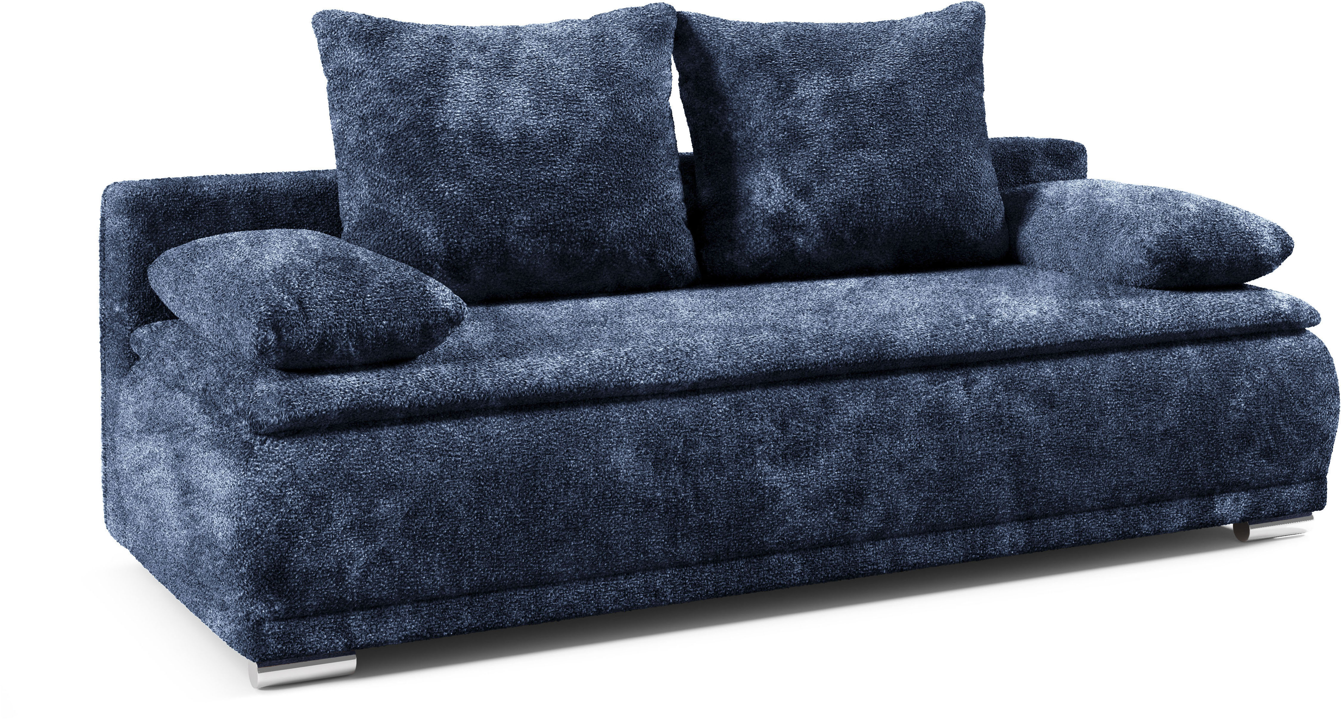 Thumbnail - WERK2 Schlafsofa "Biggi komfortabel & elegant, Schlaffunktion, Bettkasten, Breite 206 cm", inkl. losen Kissen, Bouclé AP...