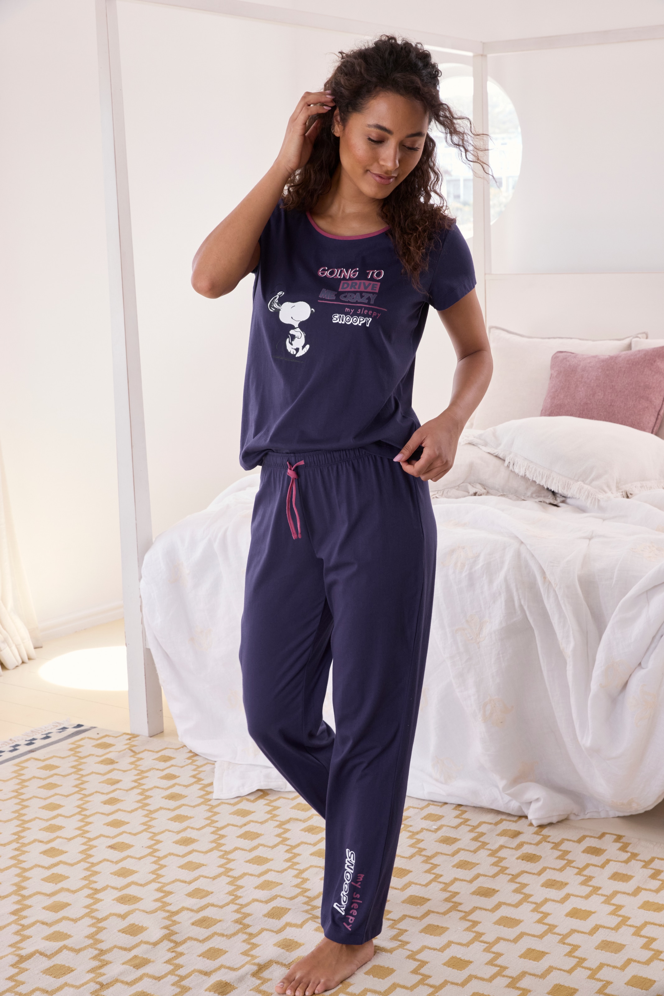 Peanuts Pyjama Set, 2-teilig, 2 tlg. mit Snoopy-Druck günstig online kaufen