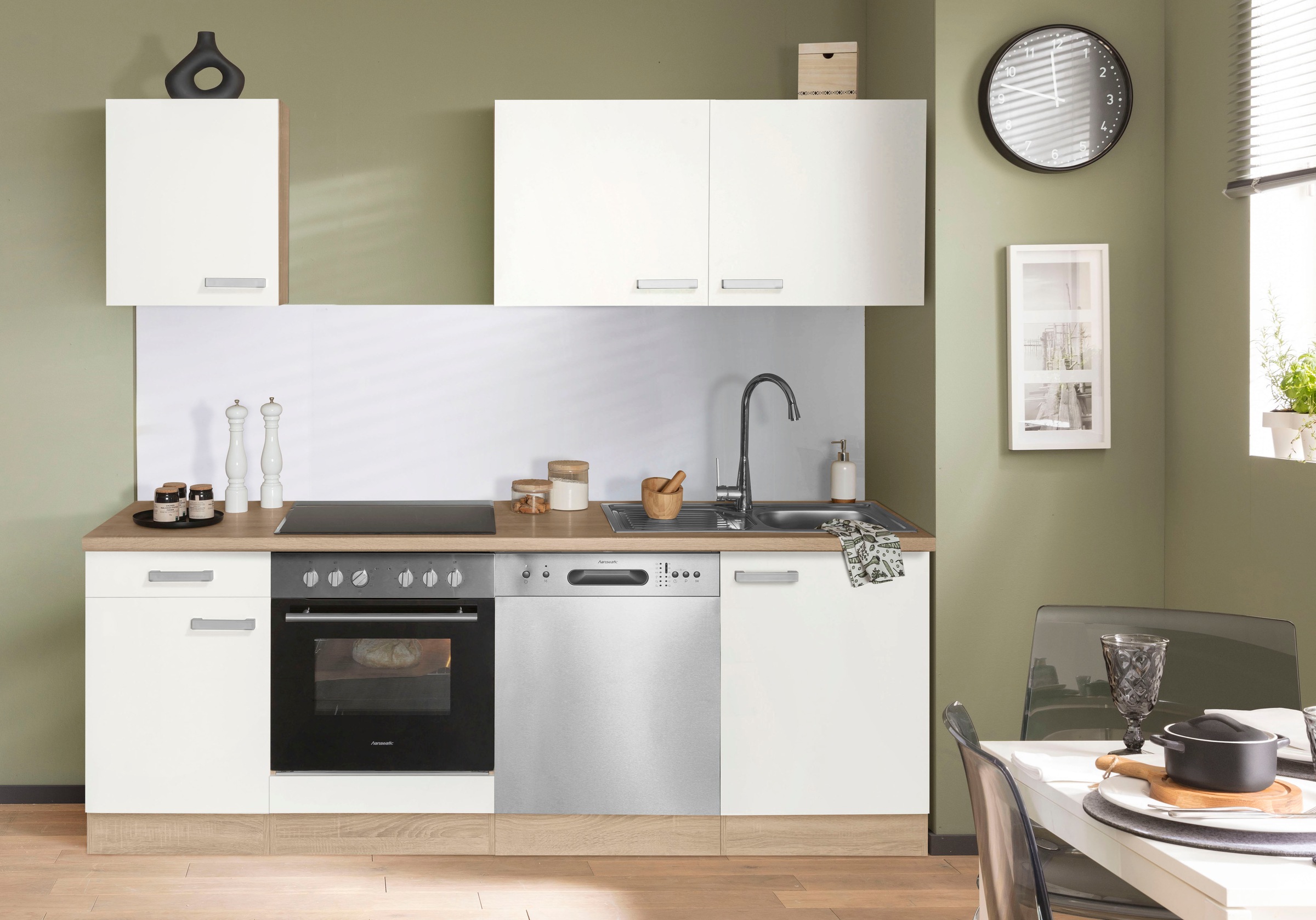 OPTIFIT Küchenzeile "Leer Breite 210 cm" mit Hanseatic-Geräten, wahlweise m günstig online kaufen