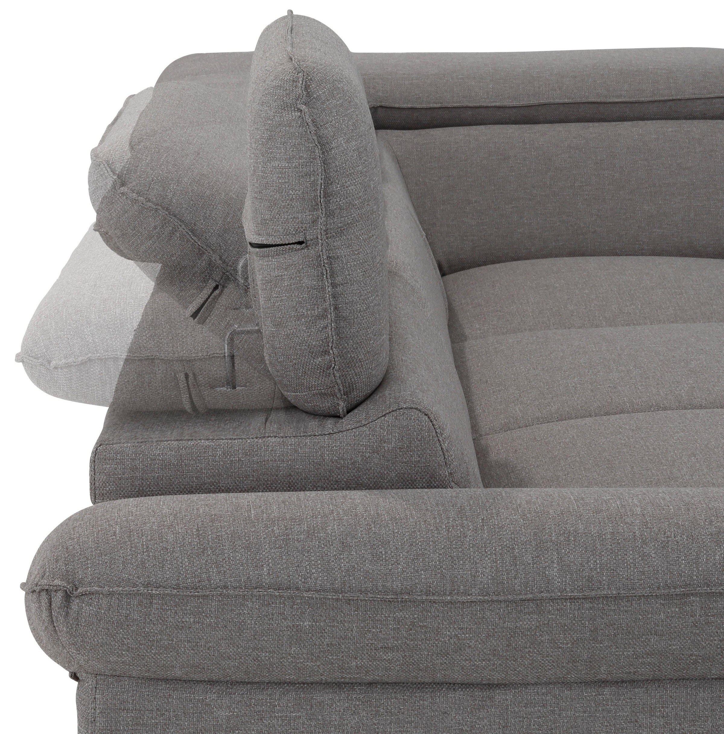 Home affaire Ecksofa »Pilot L-Form«, mit Kopfteilverstellung, wahlweise mit Bettfunktion & Bettkasten
