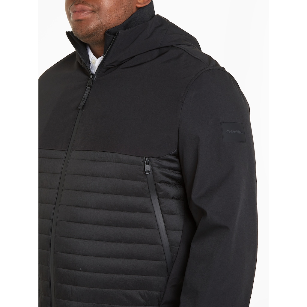 Calvin Klein Big&Tall Outdoorjacke »BT_QUILTED MIX MEDIA JACKET HOOD«, mit Kapuze