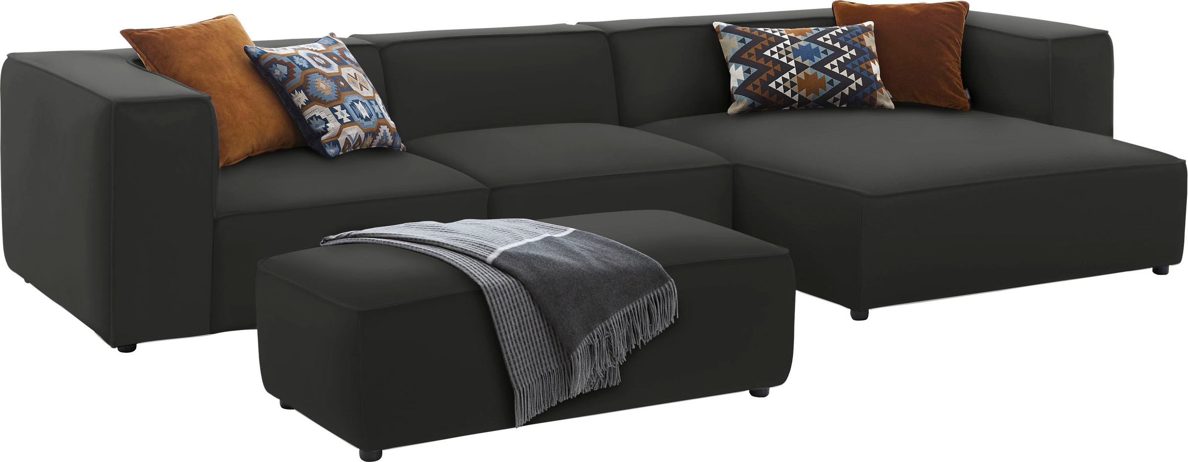 W.SCHILLIG Ecksofa »around-the-block«, mit eleganter Biese, mit Federkern, Breite 341 cm