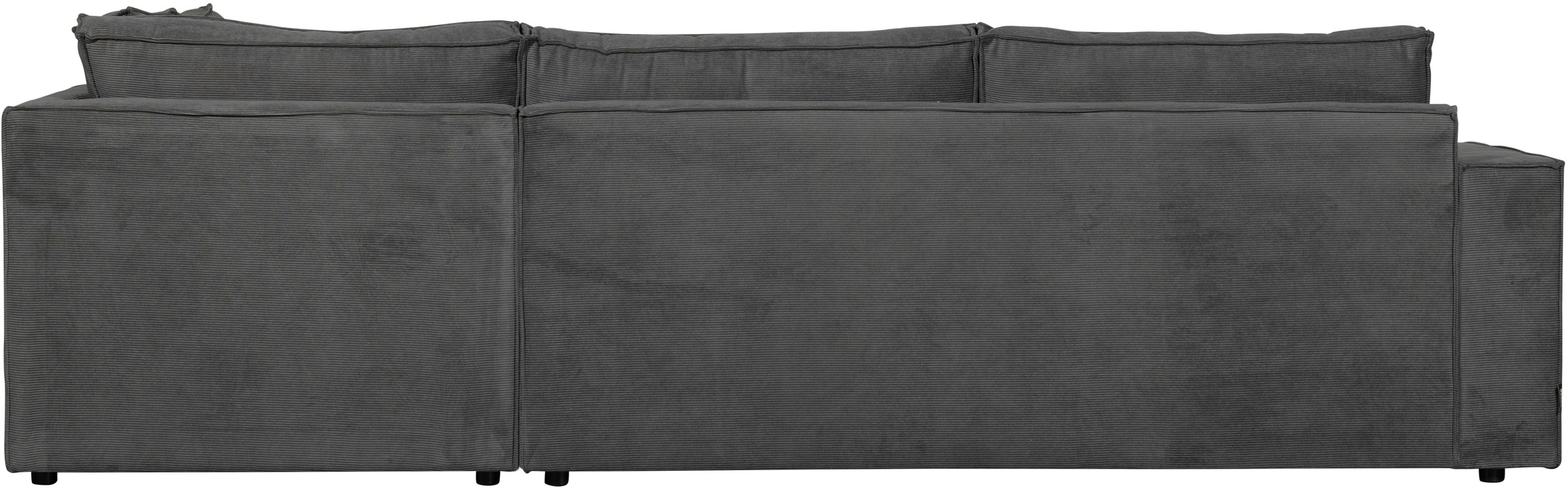 WOOOD Ecksofa »Thomas Rechts Bezug mit Steppnaht, H 92 x B 283 x D 197 cm« Ripsstoff, Sehr hohe Verschleißfestigkeit, Kunststoffbeine