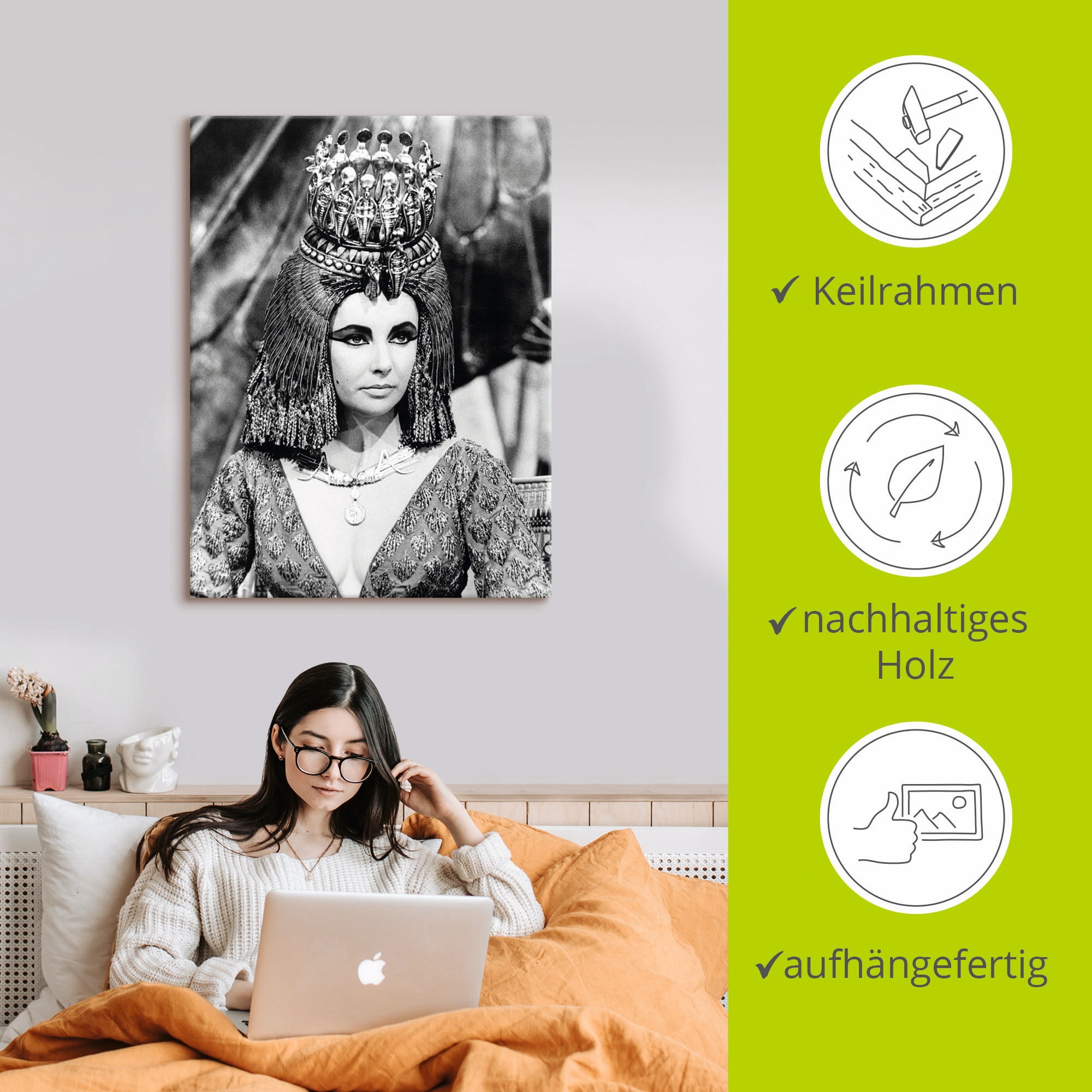 Artland Leinwandbild »Kleopatra, 1963« Film 1 Stk. tlg. auf Holzrahmen gespannt