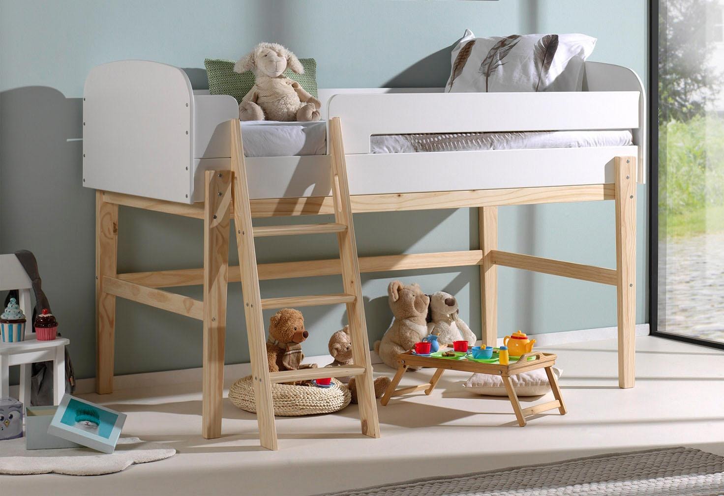 Vipack Hochbett »Kiddy«, (Made in Europe), inkl. Lattenrost, MDF-Oberfläche