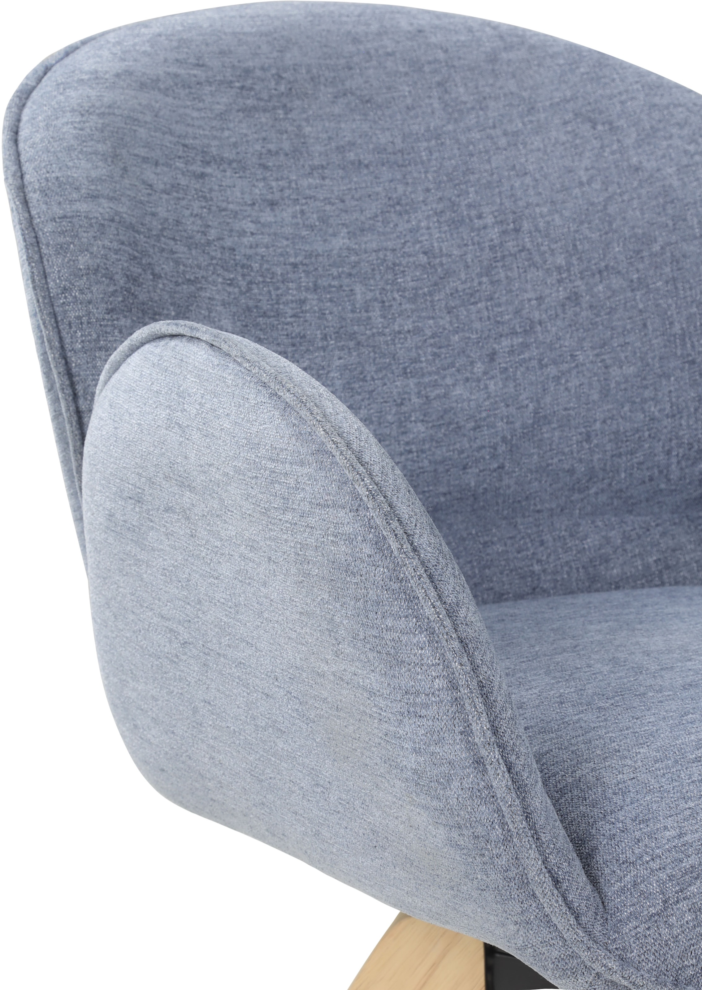 TOM TAILOR HOME Armlehnstuhl »WINGS ARMCHAIR«, (Set), 2 St., Chenille, mit Armlehnen, drehbar, Rückholfunktion, Massivholzgestell