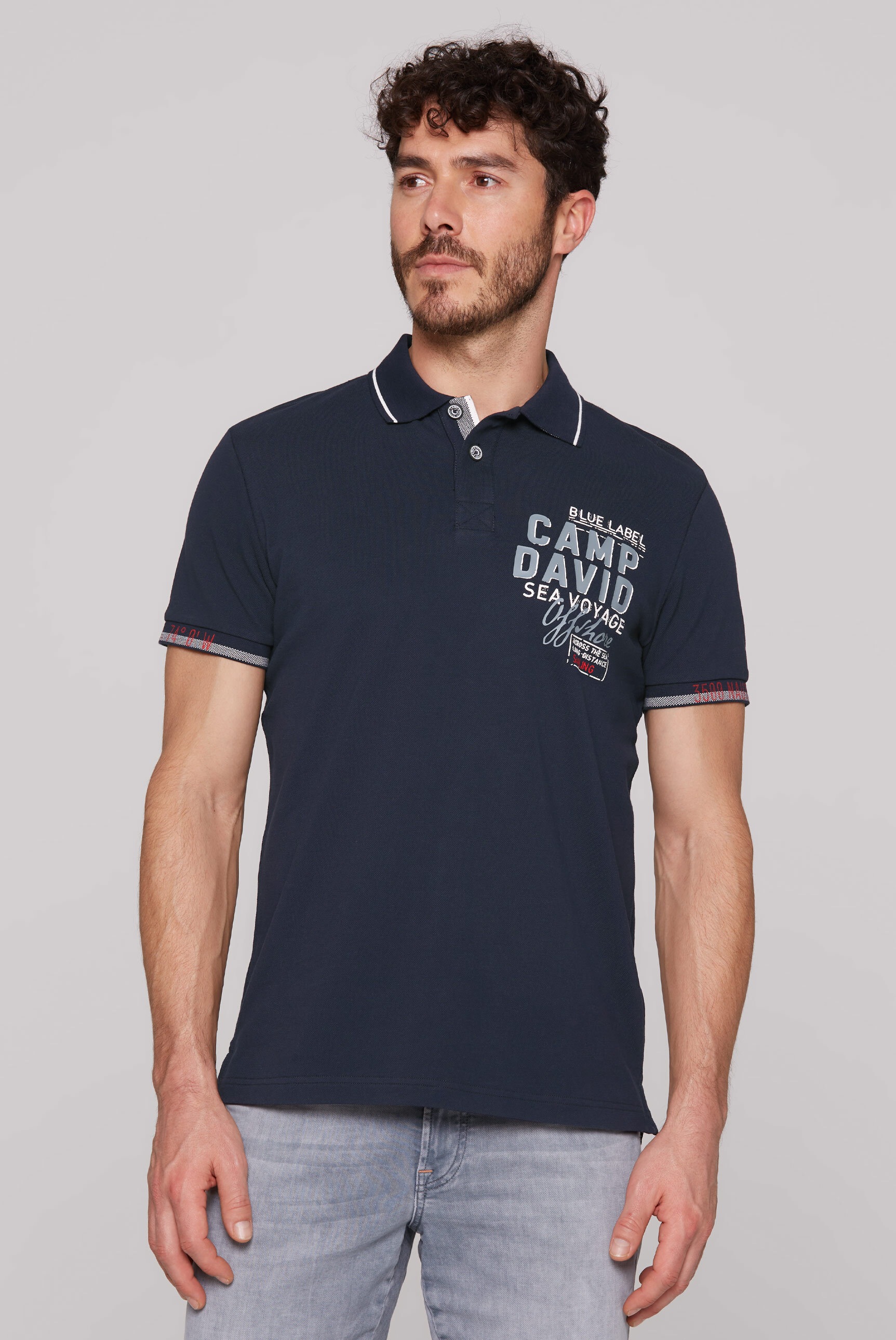 CAMP DAVID Poloshirt, mit Seitenschlitze günstig online kaufen
